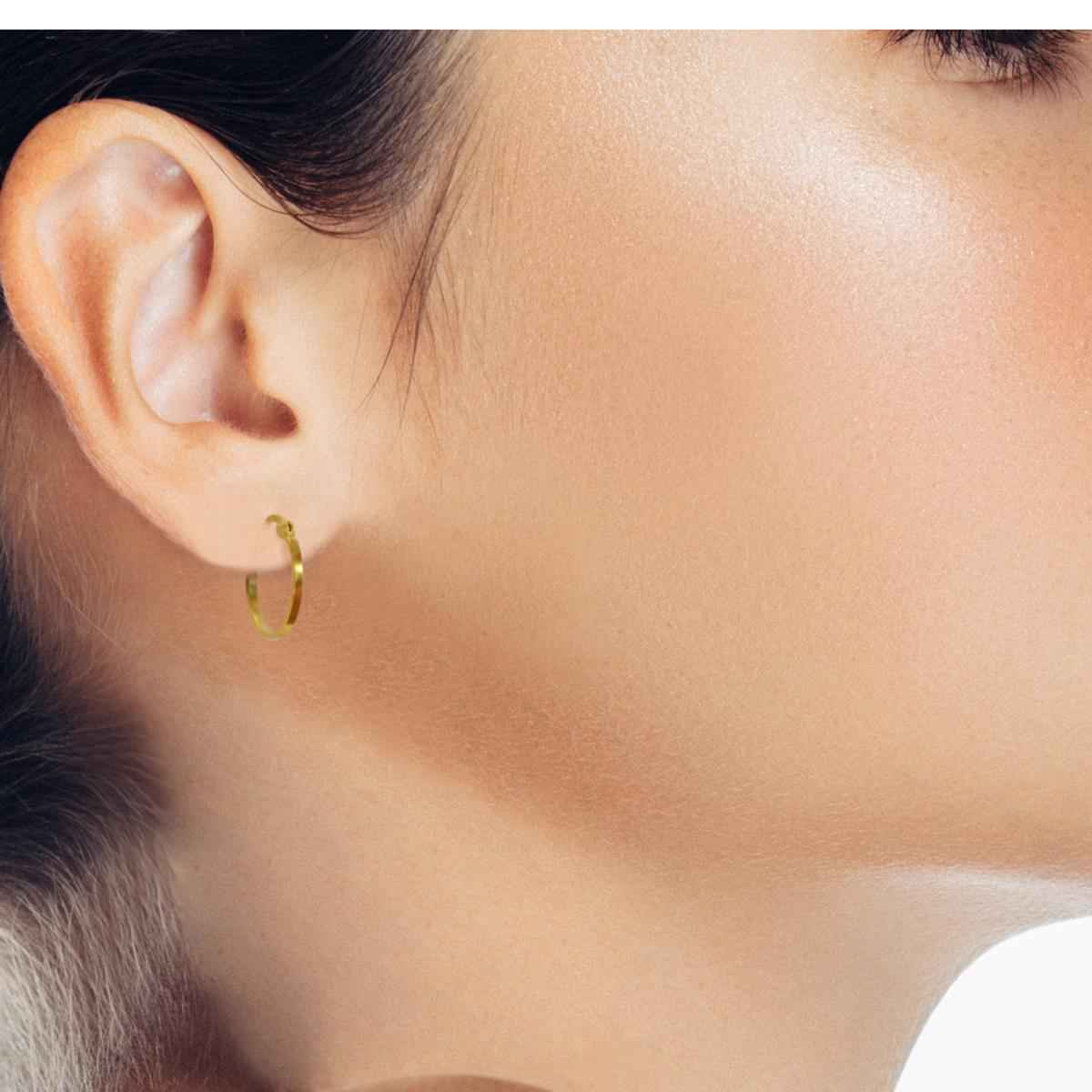 #005 Klassische Creolen "pure life" - ARS-ARGENTI - Damen Ohrringe Gold - 925 Sterling Silber - Sexy Creolen gold 585