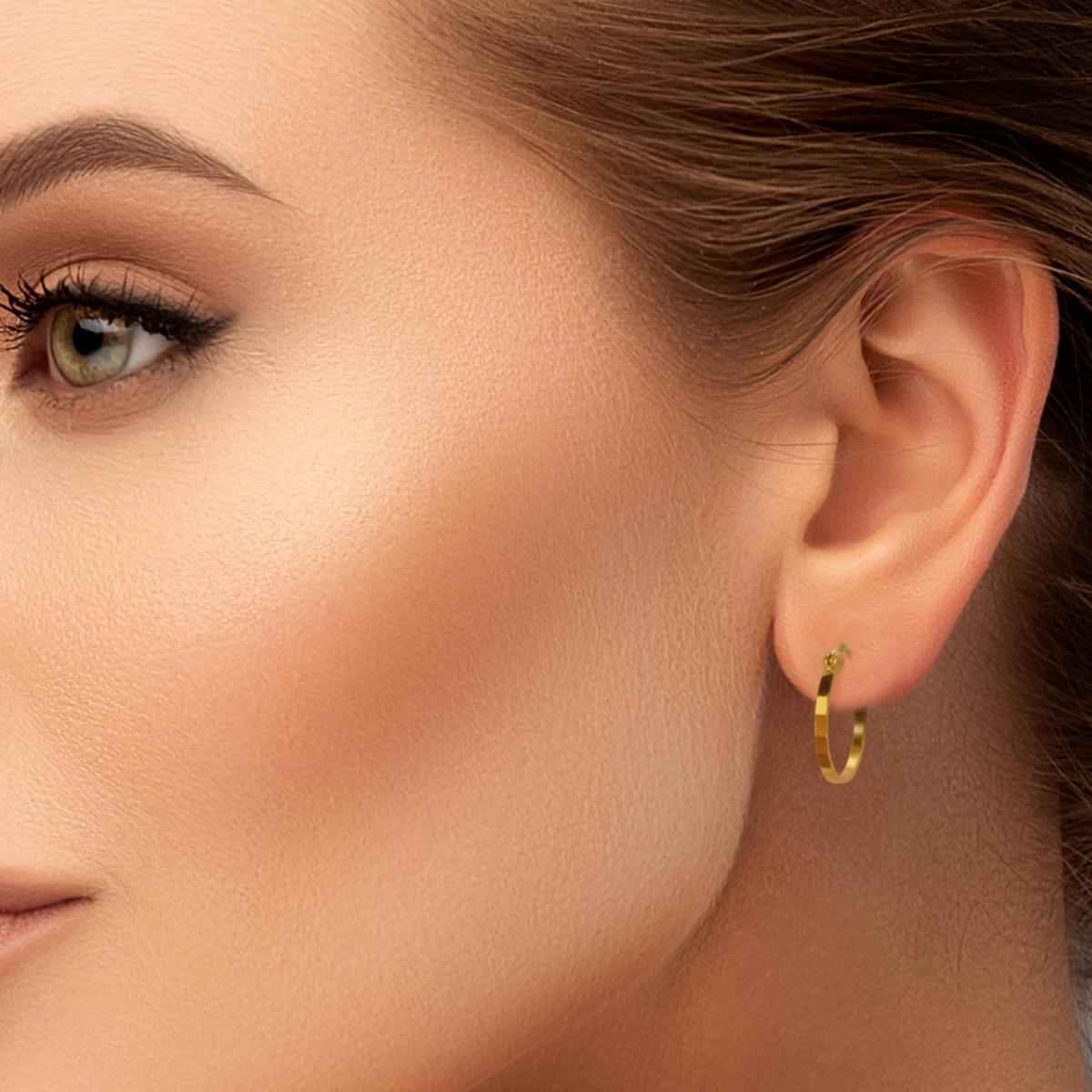 #006 Exklusive Creolen "sexy bee" - ARS-ARGENTI - Damen Ohrringe Gold - 925 Sterling Silber - Sexy Creolen gold 585