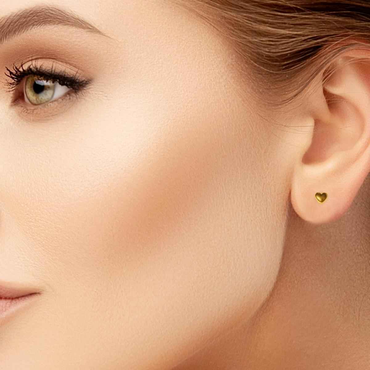 #011 Edle Ohrstecker "sweetheart lullaby" - ARS-ARGENTI - Damen Ohrringe Gold - 925 Sterling Silber - Sexy Ohrstecker gold 585 - herz