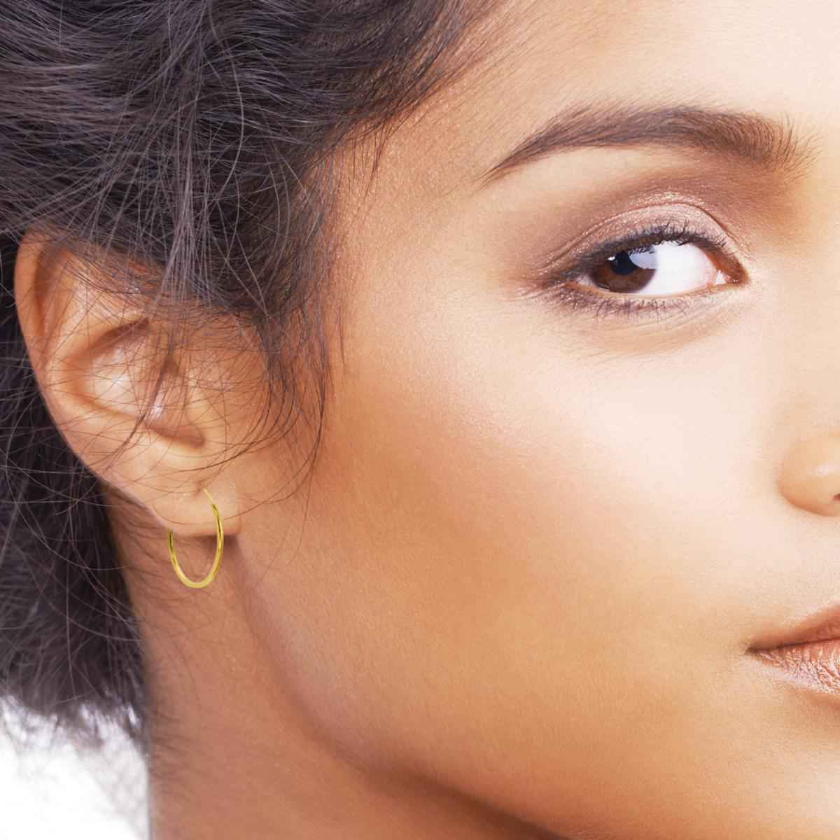 #016 Klassische Creolen "less is more" - ARS-ARGENTI - Damen Ohrringe Gold - 925 Sterling Silber - Sexy Creolen gold 585