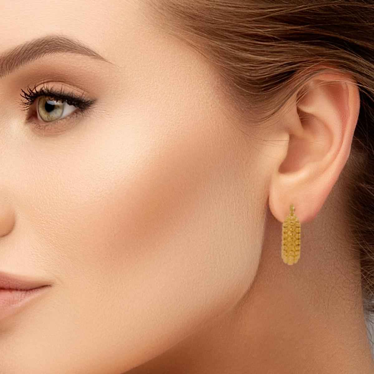 #068 Luxuriöse Glamour-Ohrringe "1001 night" - ARS-ARGENTI- Damen Ohrringe Gold - 925 Sterling Silber - Sexy Ohrringe gold 585 – bestseller – bling-bling – glamouröse Ohrringe – Sinnliche Ohrringe – damenohrringe - Geschenkbox