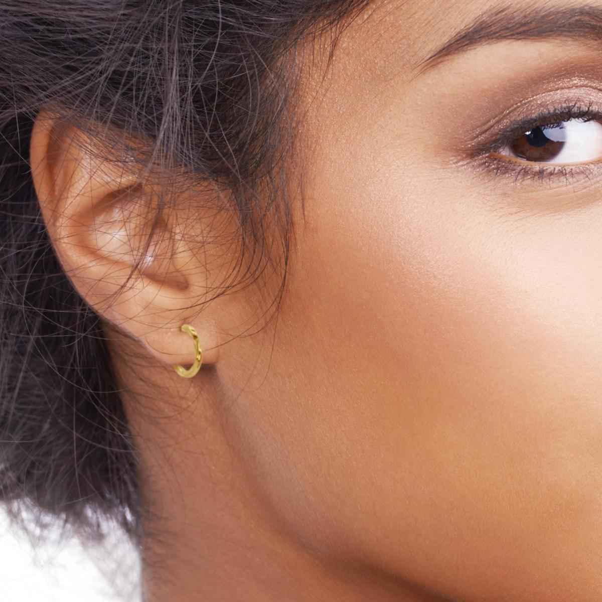 #070 Luxuriöse Creolen-Ohrringe "NAOMI" - ARS-ARGENTI- Damen Ohrringe Gold - 925 Sterling Silber - Sexy Ohrringe gold 585 – bestseller – bling-bling – glamouröse Ohrringe – Sinnliche Ohrringe – damenohrringe - Geschenkbox