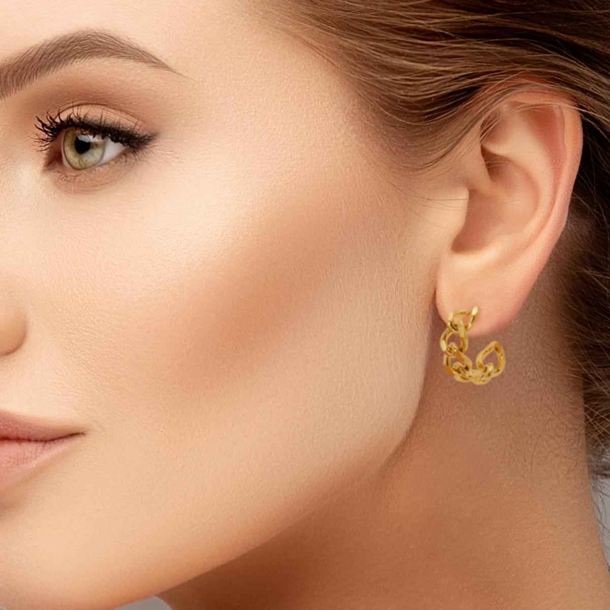 #088 Elegante Creolen "TAYLOR" - ARS-ARGENTI- Damen Ohrringe Gold - 925 Sterling Silber - Sexy Statement gold 585 – chunky Creolen gold – Kreolen ohrringe – ohrringe statement – damenohrringe - Geschenkbox - Kettendesign