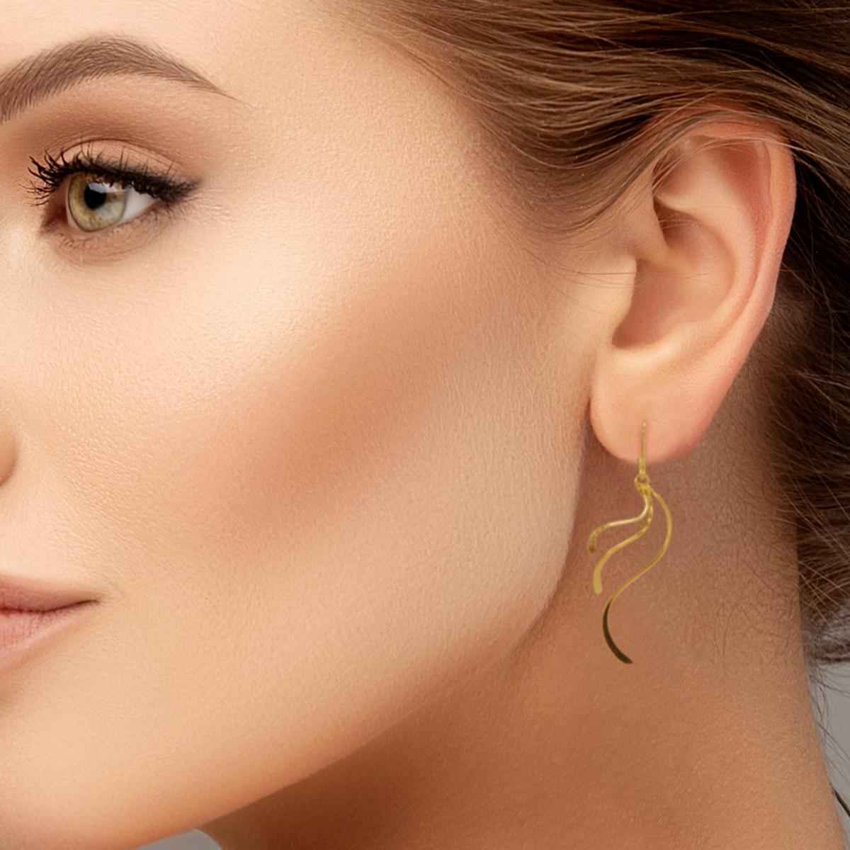 #120 Edle Ohrhänger "pool party" - ARS-ARGENTI- Damen Ohrringe Gold - 925 Sterling Silber – Ohrhänger - Sexy Ohrhänger gold 585 – bestseller – Trend – Hängeohrringe – damenohrringe - Geschenkbox