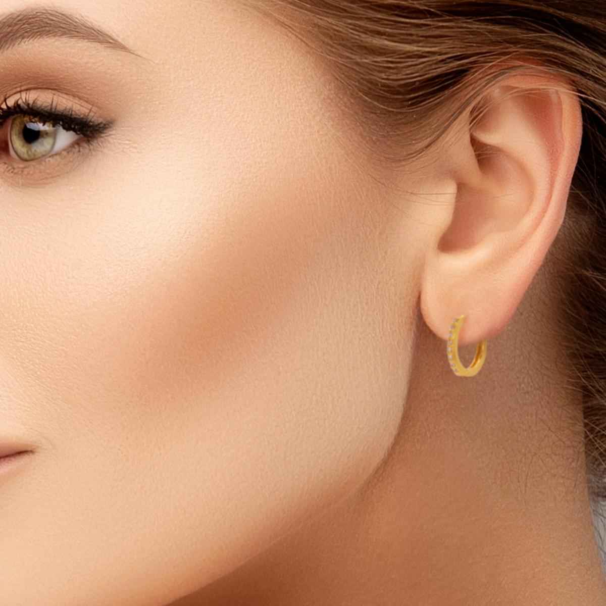 #121 Luxuriöse Creolen "Octania" - ARS-ARGENTI- Damen Ohrringe Gold - 925 Sterling Silber - Sexy Creolen gold 585 – bestseller – Kreolen – damenohrringe - Geschenkbox
