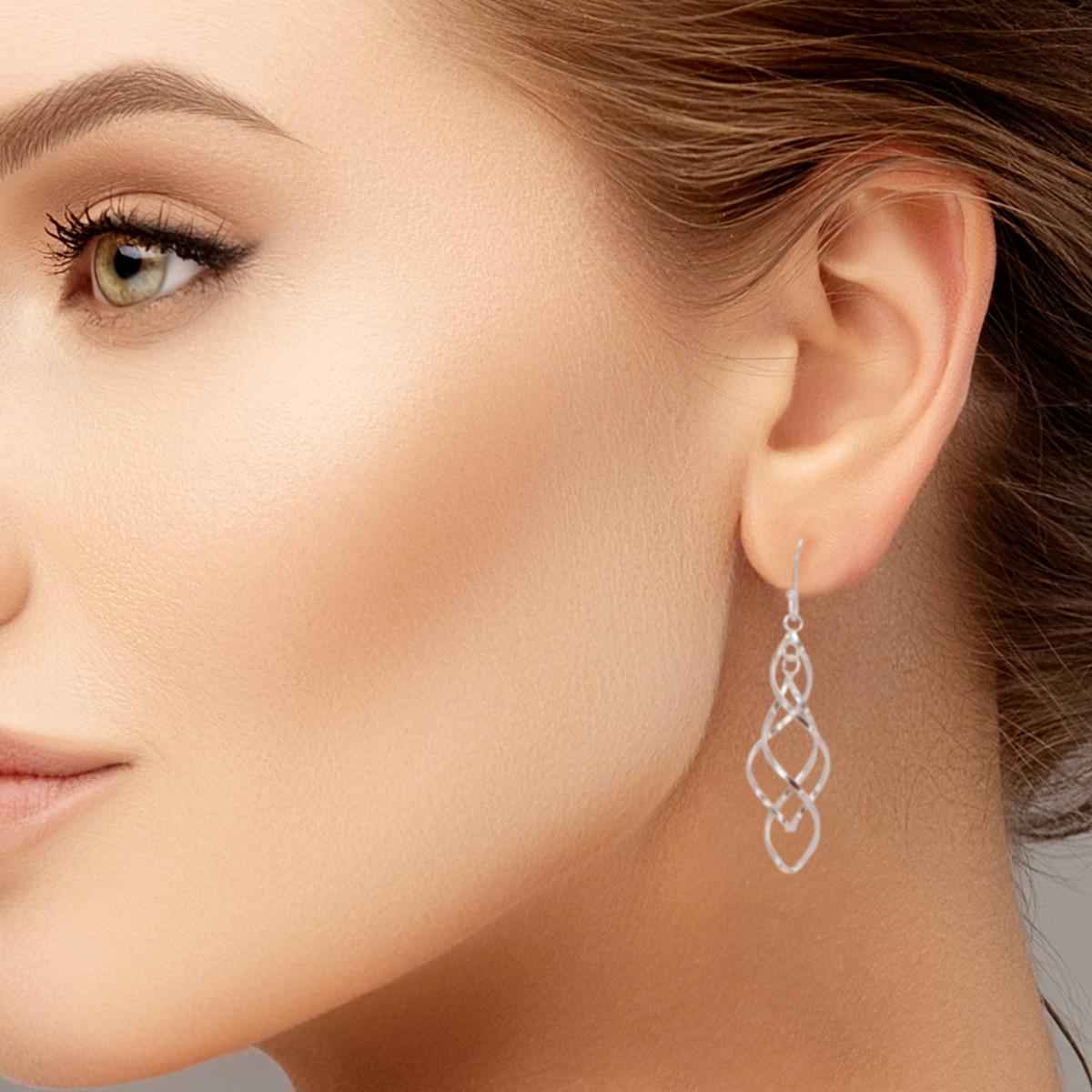#123 Luxuriöse Ohrhänger "Gatsby" - ARS-ARGENTI- Damen Ohrringe Silber - 925 Sterling Silber – Ohrhänger - Sexy Ohrhänger – bestseller – Trend – Hängeohrringe – damenohrringe - Geschenkbox