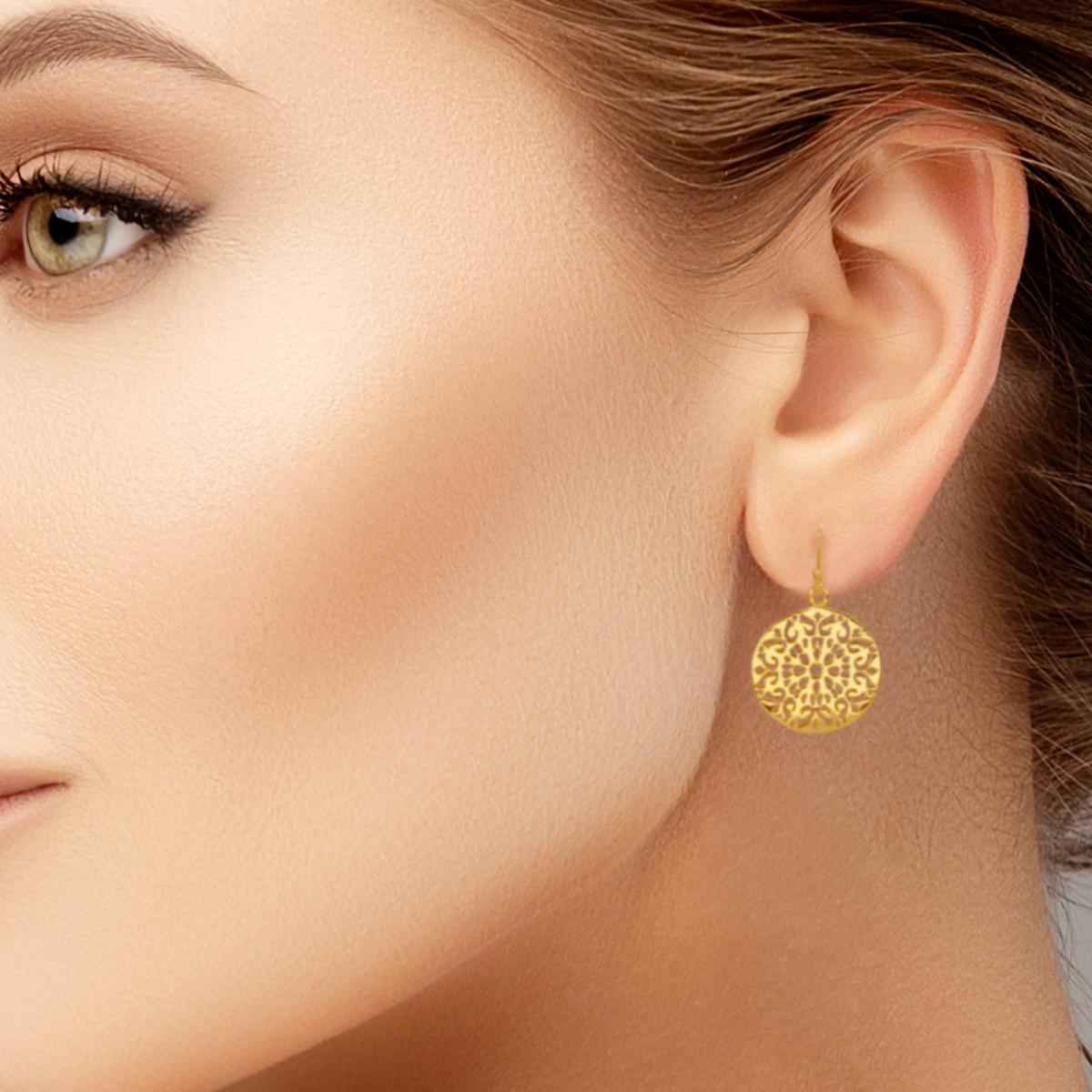 #126 Stylishe Boho-Ohrringe "burnished sunset" - ARS-ARGENTI- Damen Ohrringe Gold - 925 Sterling Silber - Sexy Creolen gold 585 – Boho style – boho ohrringe für damen – damenohrringe - Geschenkbox
