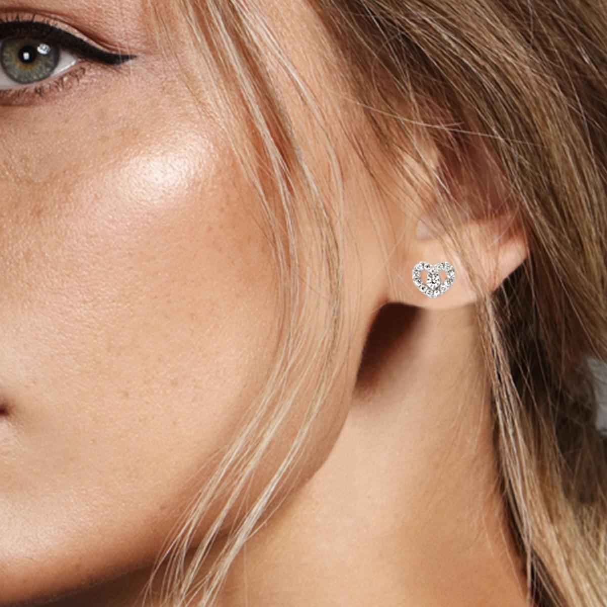 #162 Herz - Ohrstecker "Heart Attack" - ARS-ARGENTI - Damen Ohrringe Silber - 925 Sterling Silber - Sexy Ohrstecker – swarovski ohrringe – damenohrringe - Geschenkbox