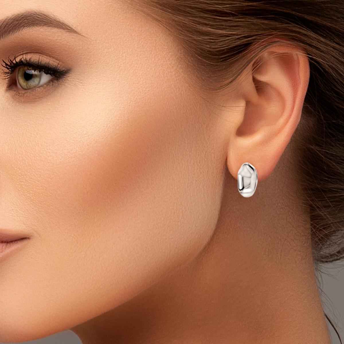 #166 Urbane Boho-Ohrringe "Melting Drip I" - ARS-ARGENTI - Damen Ohrringe Silber - 925 Sterling Silber - Sexy Ohrhänger – Boho style – boho ohrringe für damen – damenohrringe – Geschenkbox