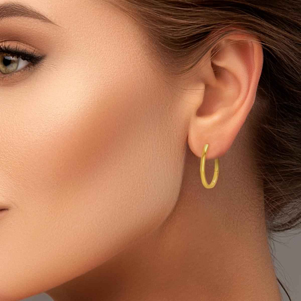 #173 Sexy Creolen "Naughty Hoops II" - ARS-ARGENTI - Damen Ohrringe Gold - 925 Sterling Silber - Sexy Creolen gold 585 – bestseller – Kreolen – damenohrringe - Geschenkbox