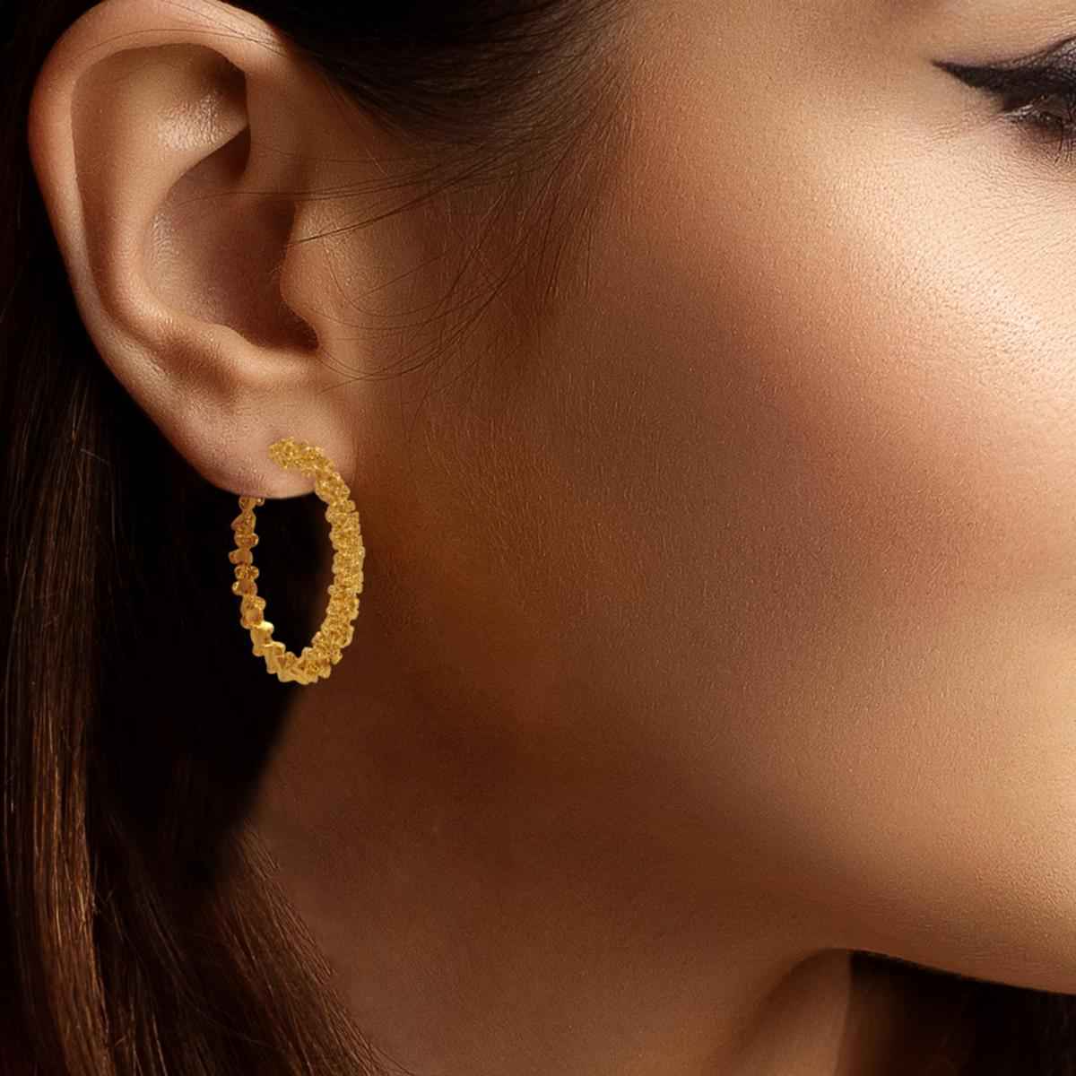 #175 Sexy Club-Creolen "Rich B*tch Hoops II" - ARS-ARGENTI - Damen Ohrringe Gold - 925 Sterling Silber - Sexy Creolen gold 585 – bestseller – Kreolen – damenohrringe - Geschenkbox