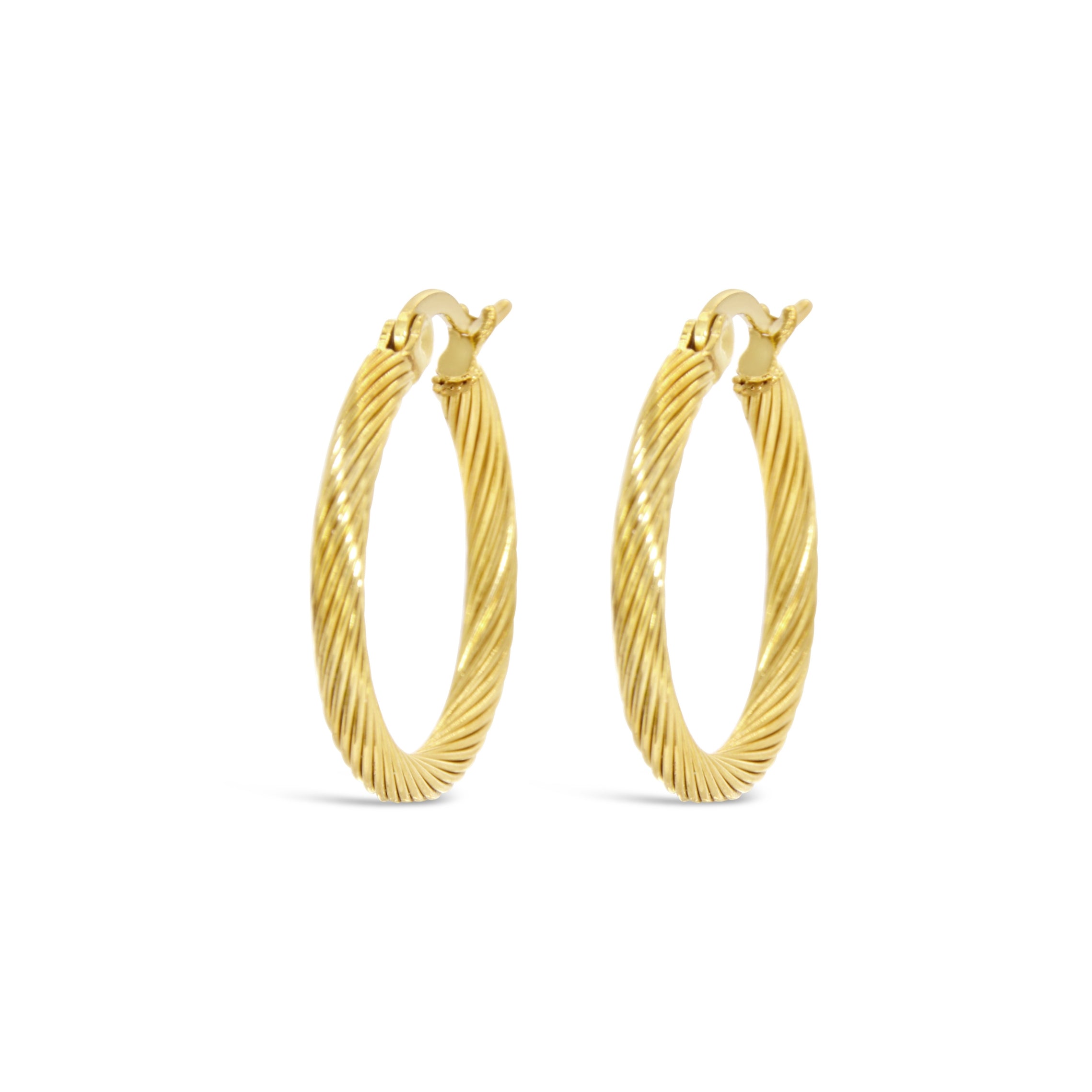 #197 Stylishe Creolen-Twistdesign "Spin City" - ARS-ARGENTI - Damen Ohrringe Gold - 925 Sterling Silber - Sexy Creolen gold 585 – bestseller – Kreolen – damenohrringe - Geschenkbox