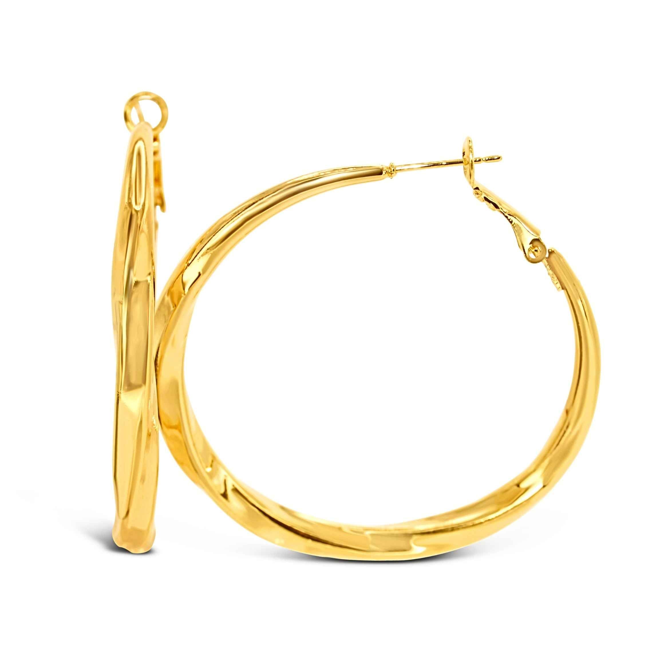 #198 Gedrehte XL-Creolen-Ohrringe "XL express yourself" - ARS-ARGENTI - Damen Ohrringe Gold - 925 Sterling Silber - Sexy Creolen gold 585 – bestseller – Kreolen – damenohrringe - Geschenkbox