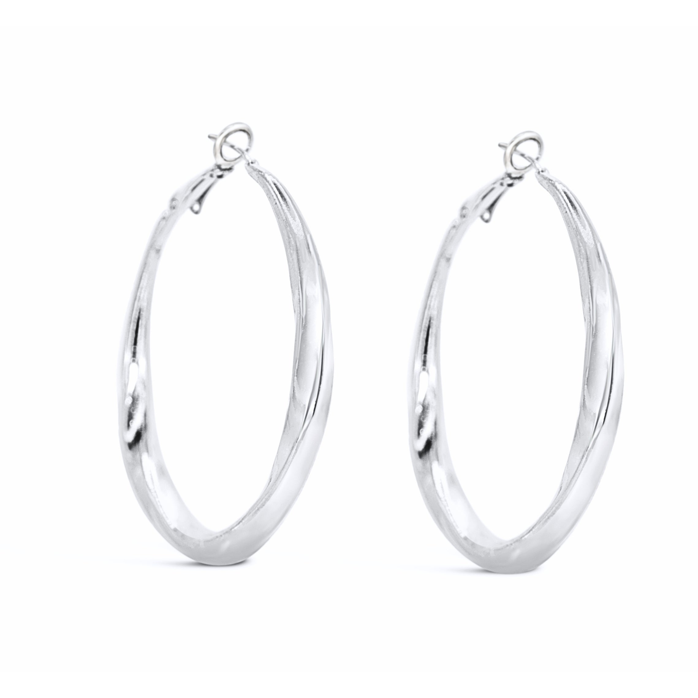 #199 Gedrehte XL-Creolen-Ohrringe "XL express yourself II" - ARS-ARGENTI - Damen Ohrringe Silber - 925 Sterling Silber - Sexy Creolen – Kreolen – damenohrringe – Geschenkbox