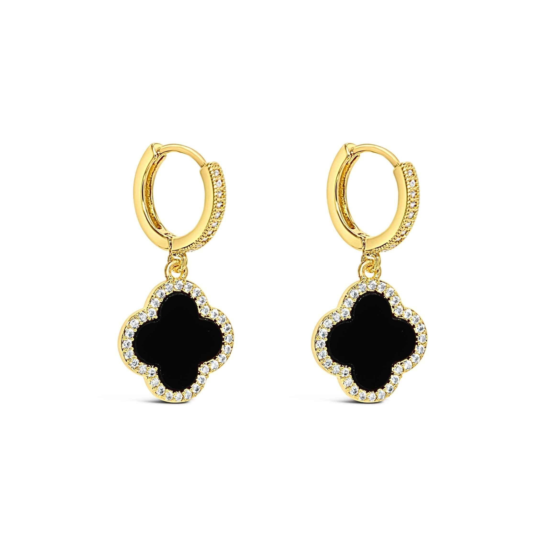 #201 Kleeblatt Ohrhänger "Lucky Luxe IV" - ARS-ARGENTI - Damen Ohrringe Gold - 925 Sterling Silber – Ohrhänger - Sexy Ohrhänger gold 585 – bestseller – Trend – Hängeohrringe – damenohrringe – Geschenkbox - van cleef