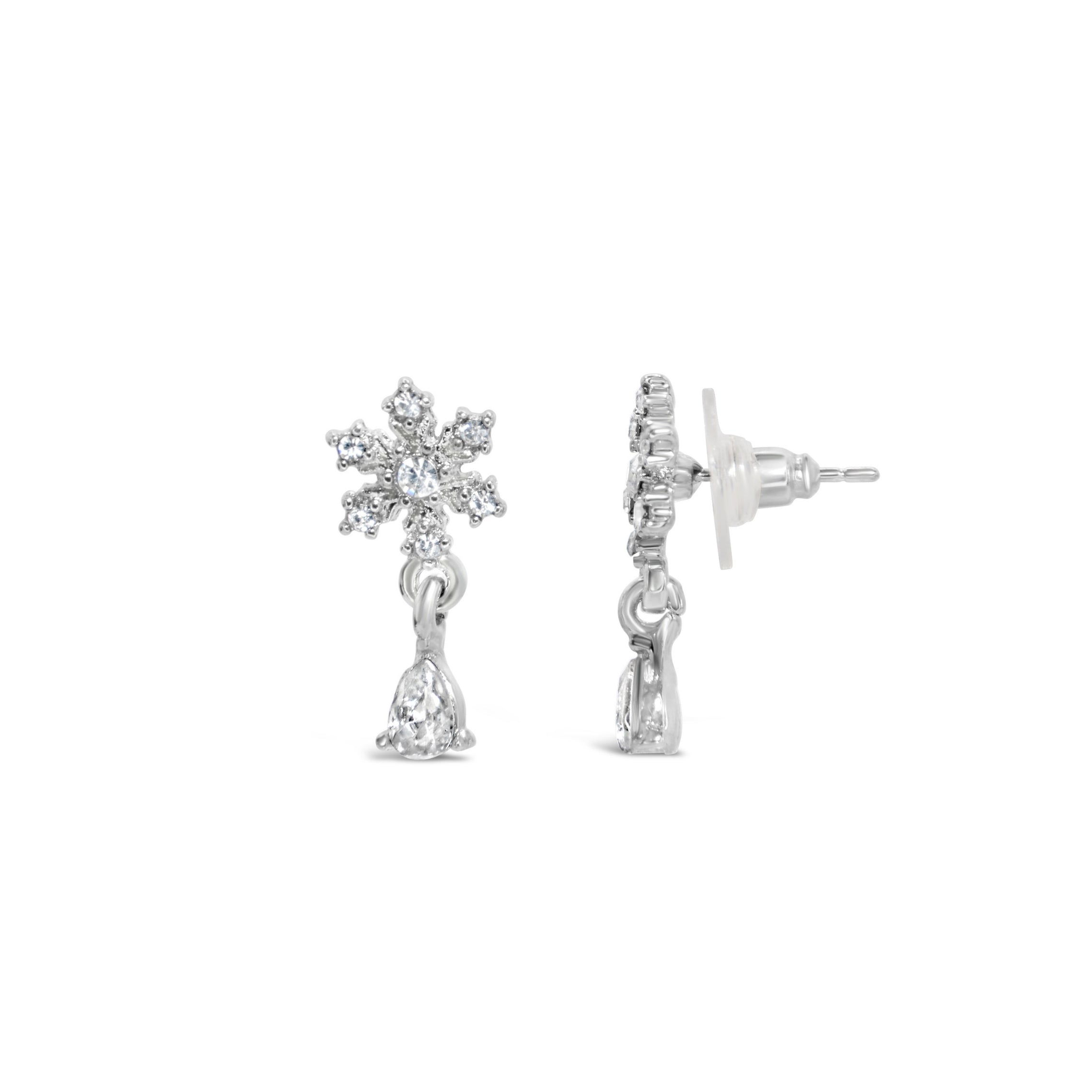 #211 Schneeflocken - Ohrhänger "Snow white" - ARS-ARGENTI - Damen Ohrringe Silber - 925 Sterling Silber – Ohrhänger - Sexy Ohrhänger – bestseller – Trend – Hängeohrringe – damenohrringe – Geschenkbox - swarovski ohrringe