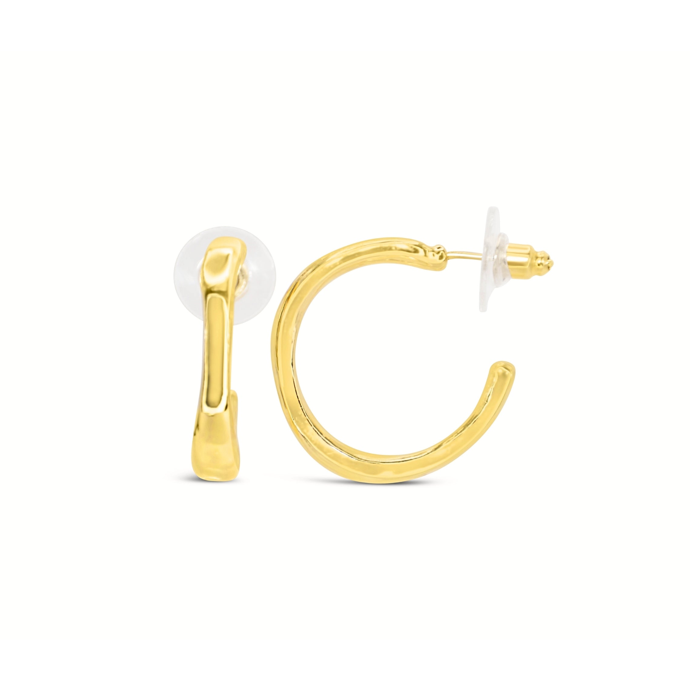 #212 Kuvige Creolen-Ohrringe "Sexy Curves Hoops" - ARS-ARGENTI - Damen Ohrringe Gold - 925 Sterling Silber - Sexy Creolen gold 585 – bestseller – Kreolen – damenohrringe - Geschenkbox