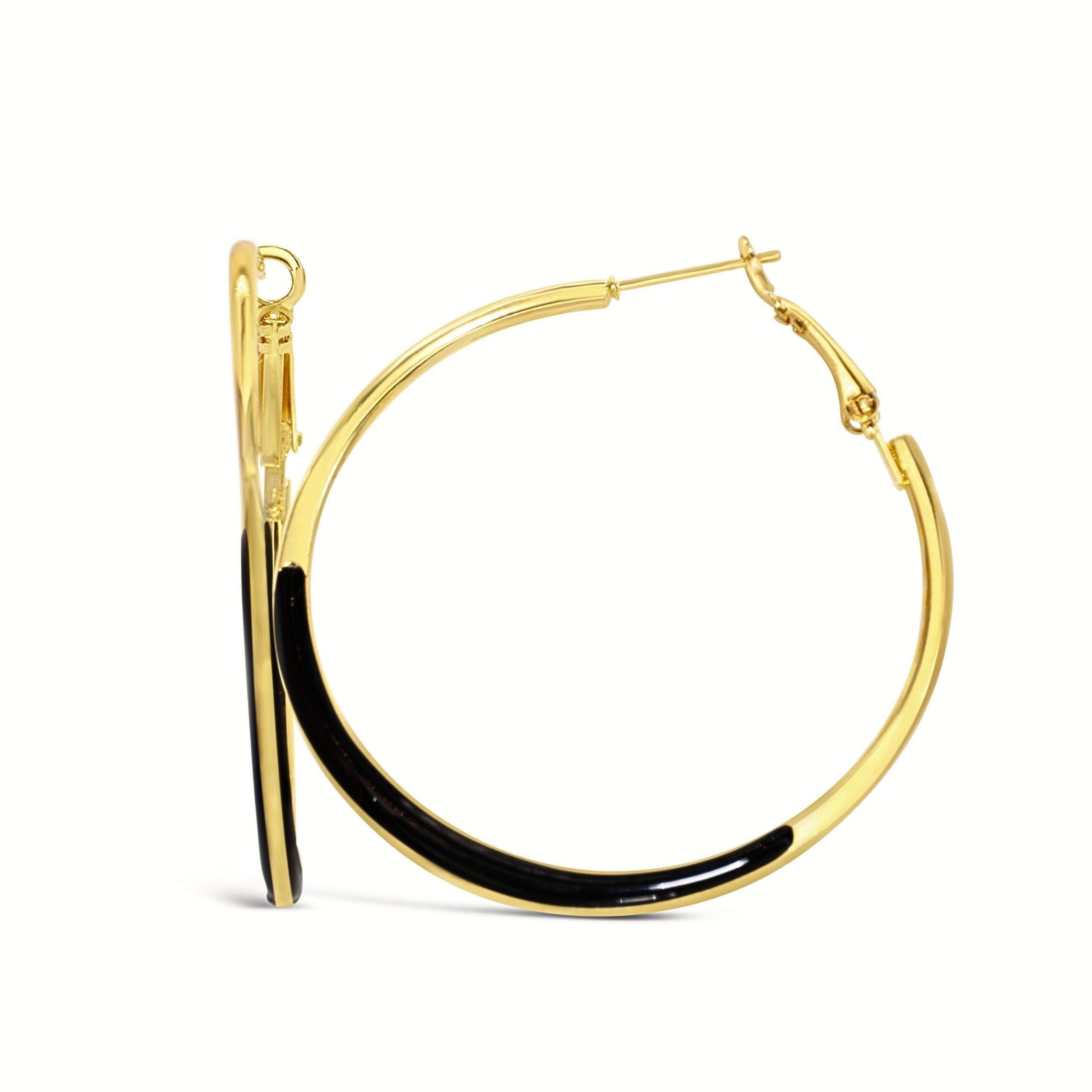 #228 Sommerliche Creolen-Ohrringe "Summer Vipes - black" - ARS-ARGENTI - Damen Ohrringe Gold - 925 Sterling Silber - Sexy Creolen gold 585 – bestseller – Kreolen – damenohrringe - Geschenkbox