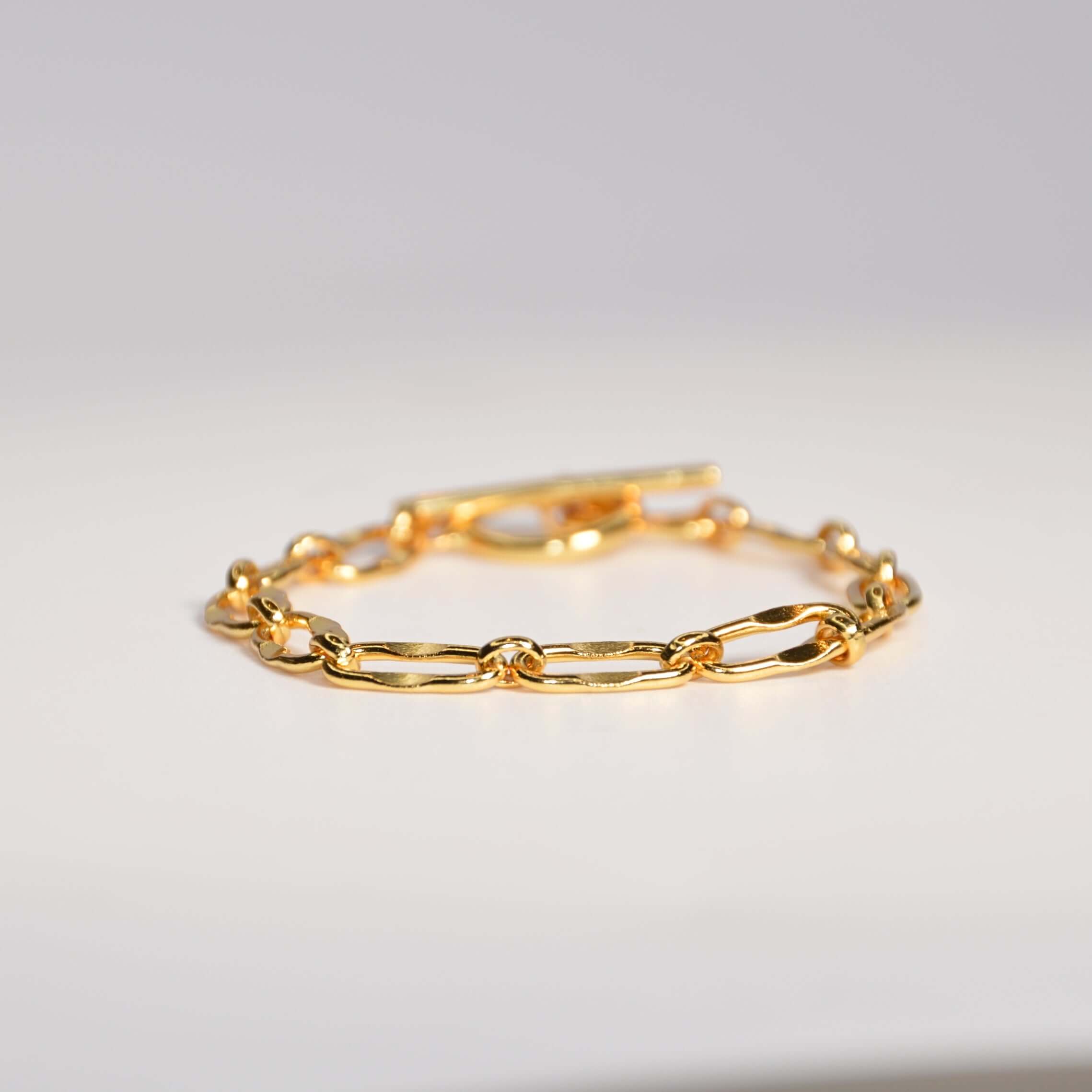 #001 Exklusives Gliederarmband "LIQUID DESIRE" - 925 Sterling Silber 18K vergoldet - ARS-ARGENTI