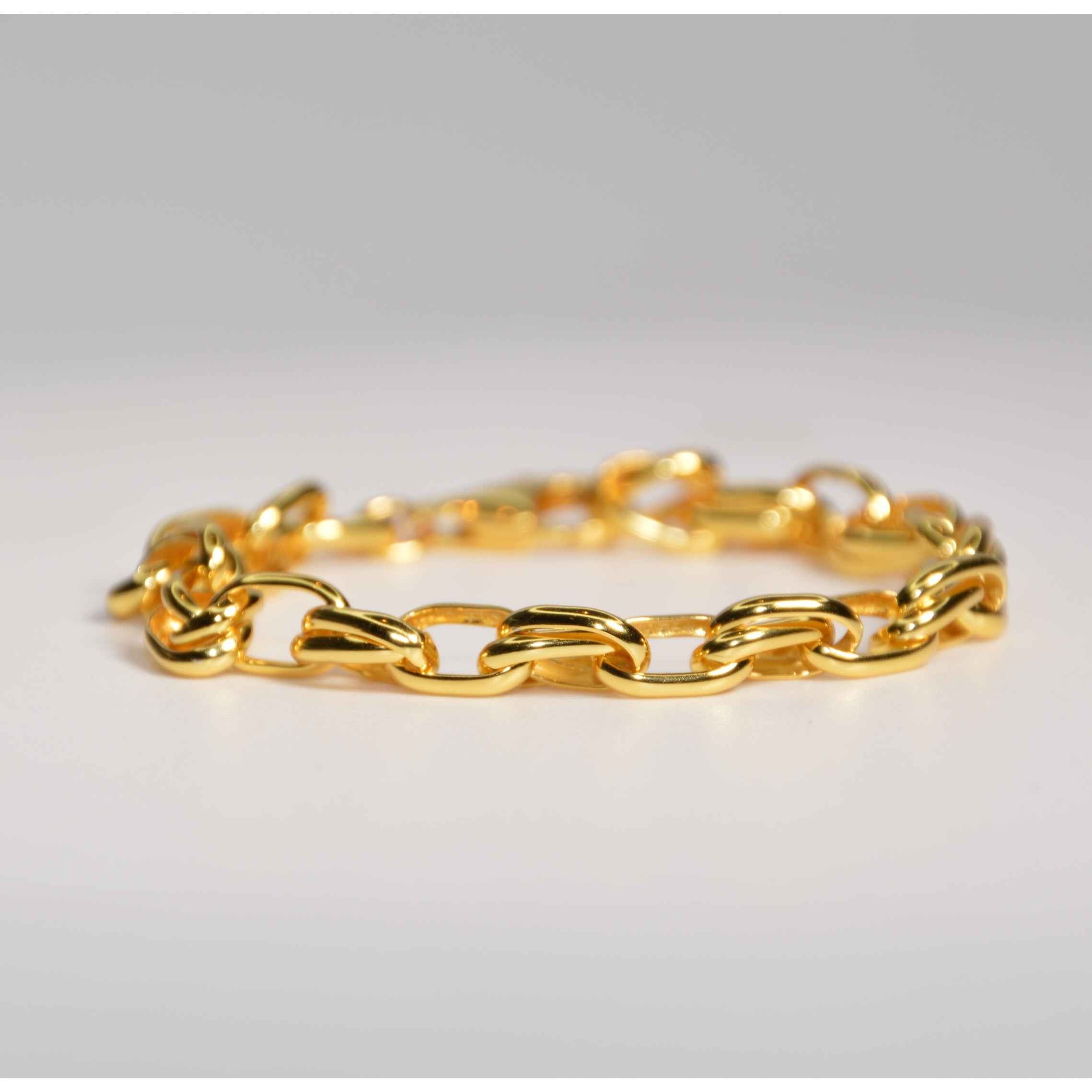 #005 Must-have - Kettenarmband "Chain-Gang II" - 925 Sterling Silber - vergoldet - ARS-ARGENTI