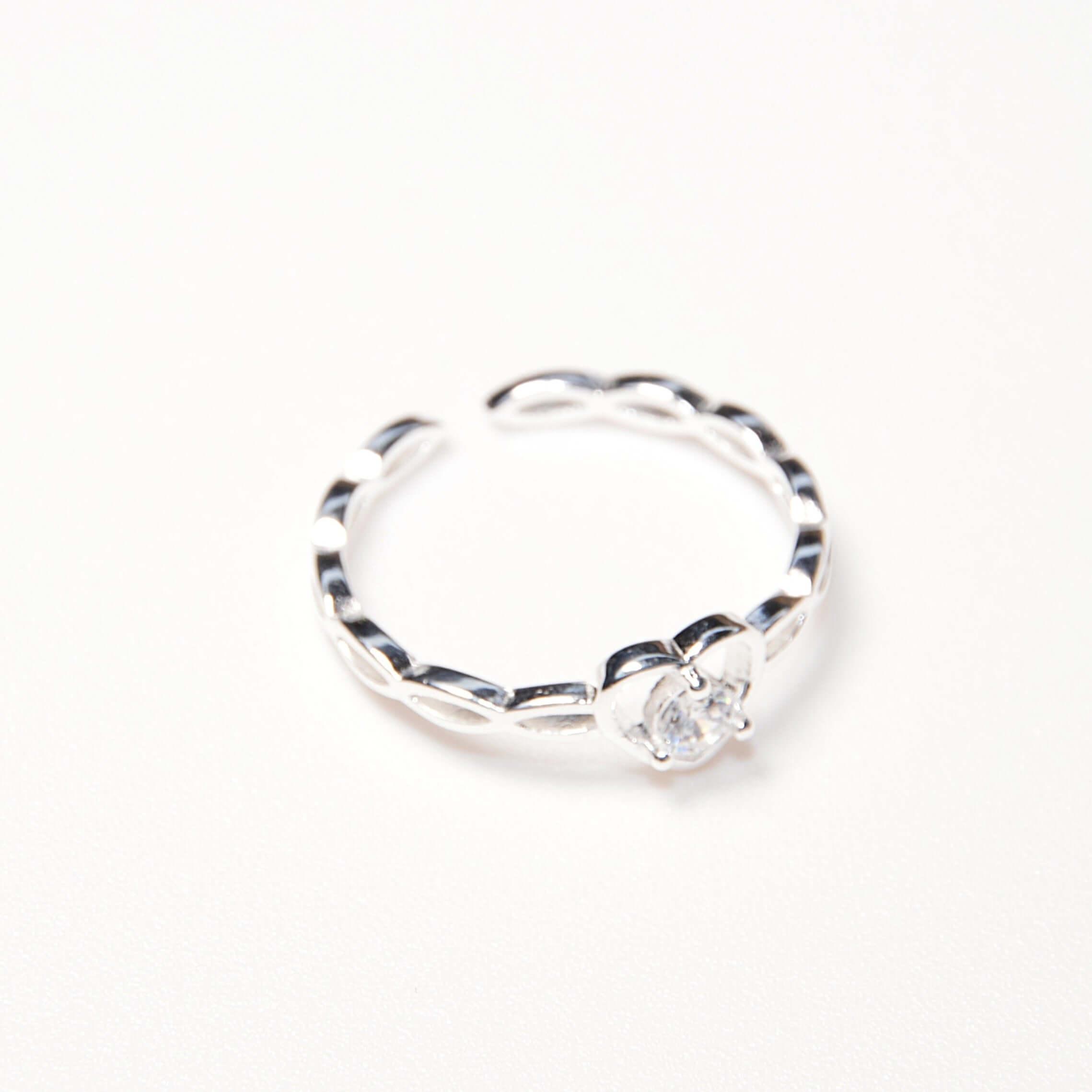 #003 Zarter Herz-Ring "Miss Independent" - silber - ARS-ARGENTI