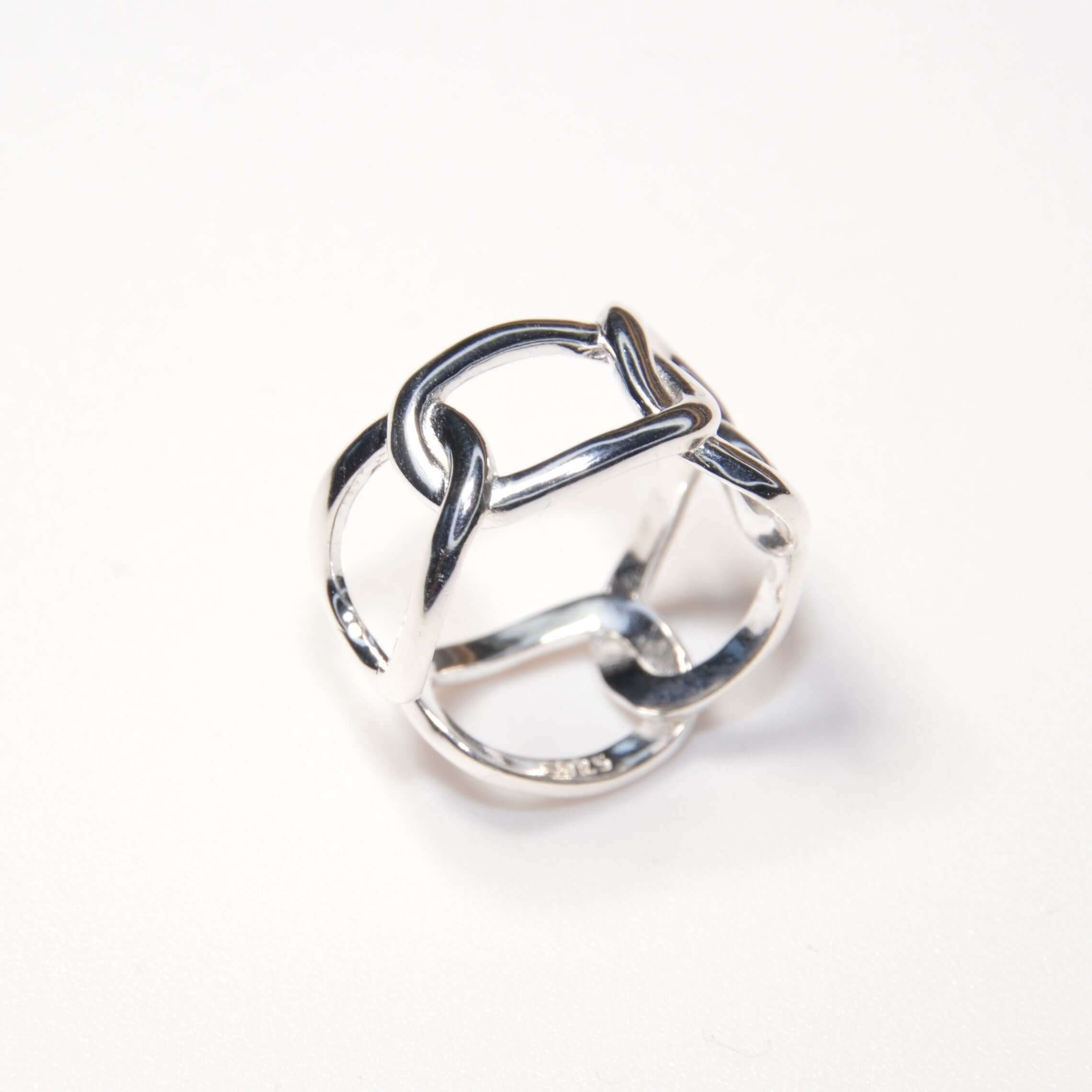 #005 Statement-Ring "Chain Reaction - silber - ARS-ARGENTI