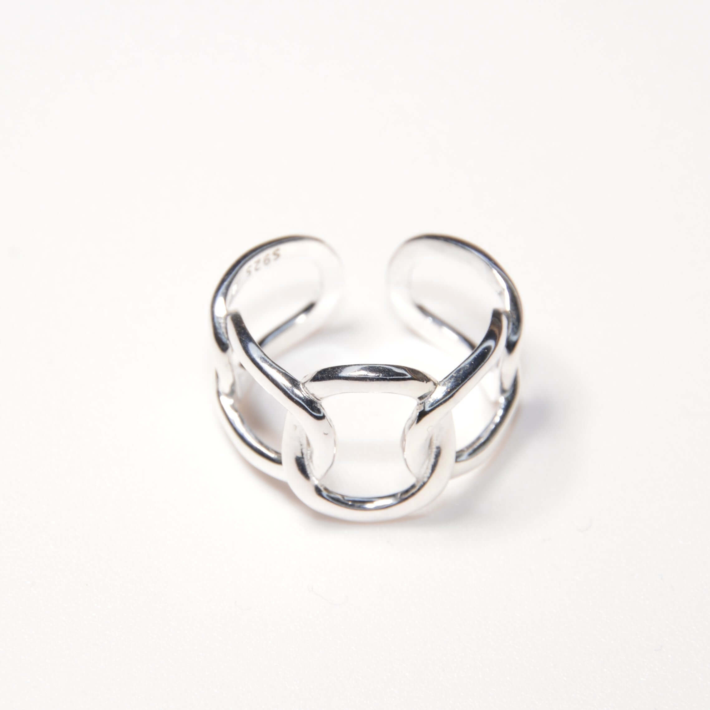 #005 Statement-Ring "Chain Reaction - silber - ARS-ARGENTI