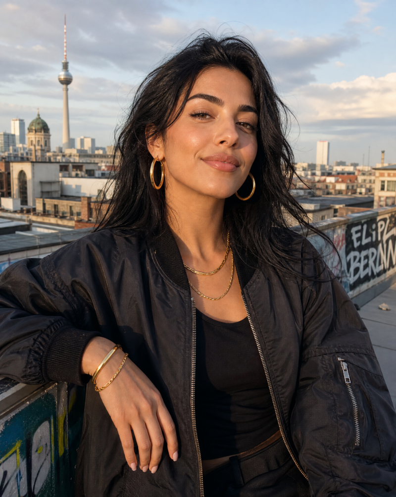 Frau mit goldenen Creolen #024 in Berlin