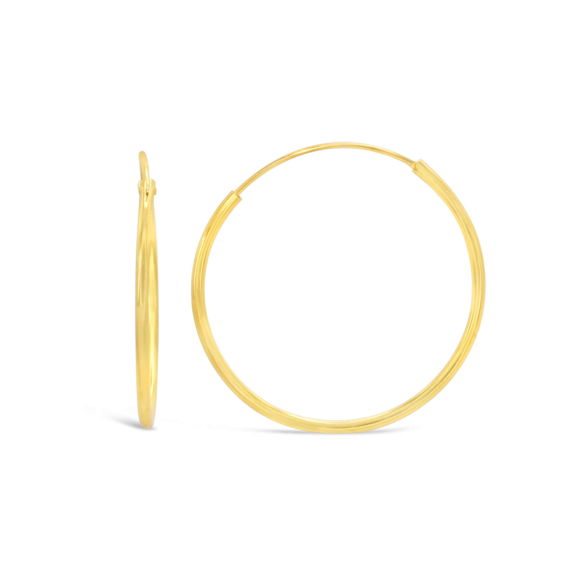 #001 Edle Creolen "hoola hoop" - ARS-ARGENTI - Damen Ohrringe Gold - 925 Sterling Silber - Sexy Creolen gold 585