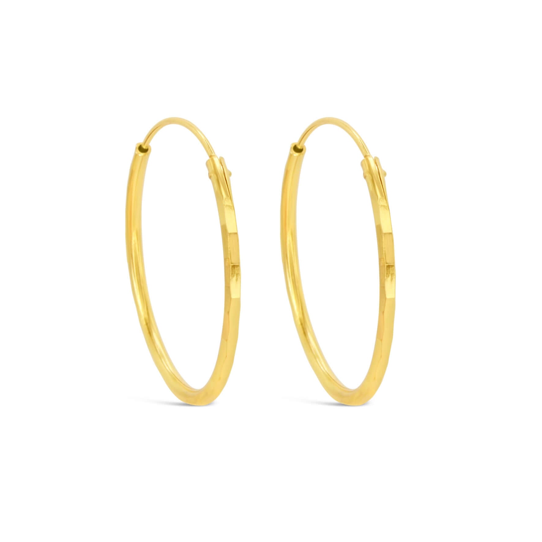 #004 Exklusive Creolen "hammerhoops" - ARS-ARGENTI - Damen Ohrringe Gold - 925 Sterling Silber - Sexy Creolen gold 585