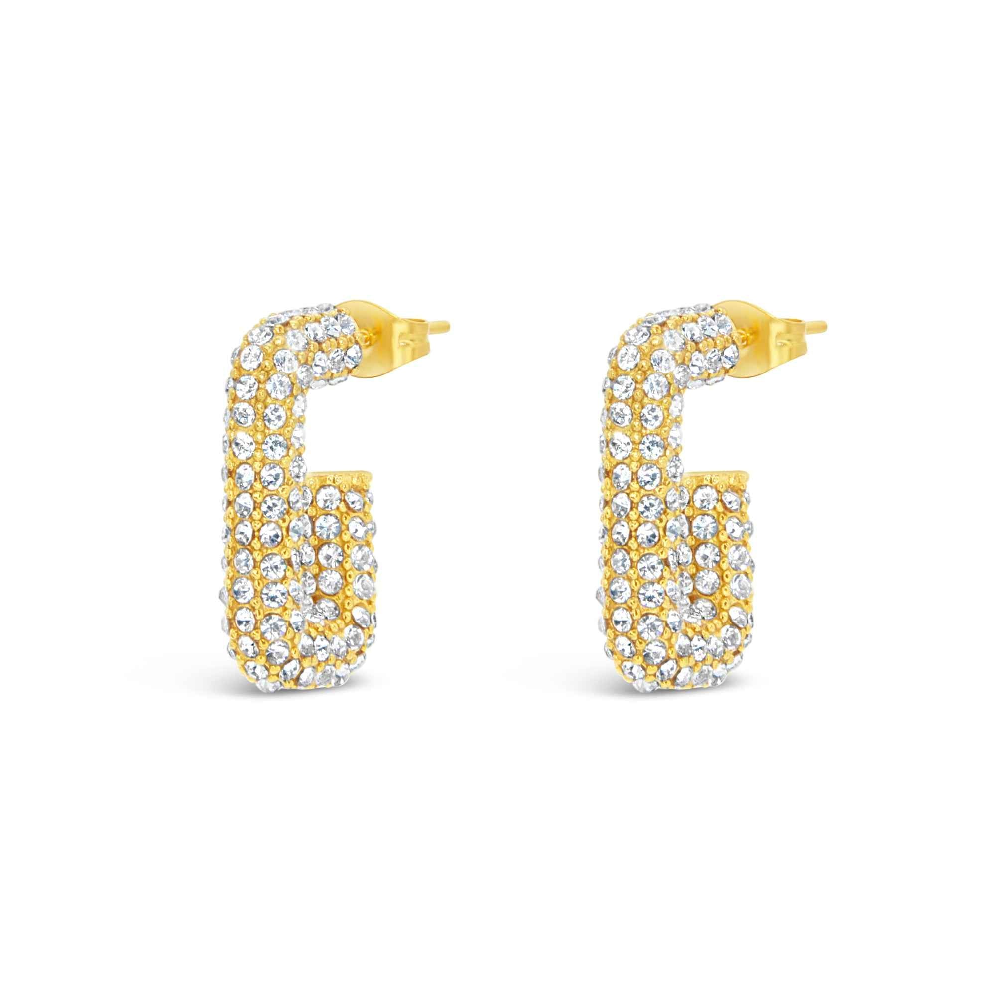 #029 Edle Bling-Bling-Ohrringe "LAYLA-Glam" - ARS-ARGENTI- Damen Ohrringe Gold - 925 Sterling Silber - Sexy Ohrringe gold 585 – bestseller – bling-bling – glamouröse Ohrringe – Sinnliche Ohrringe