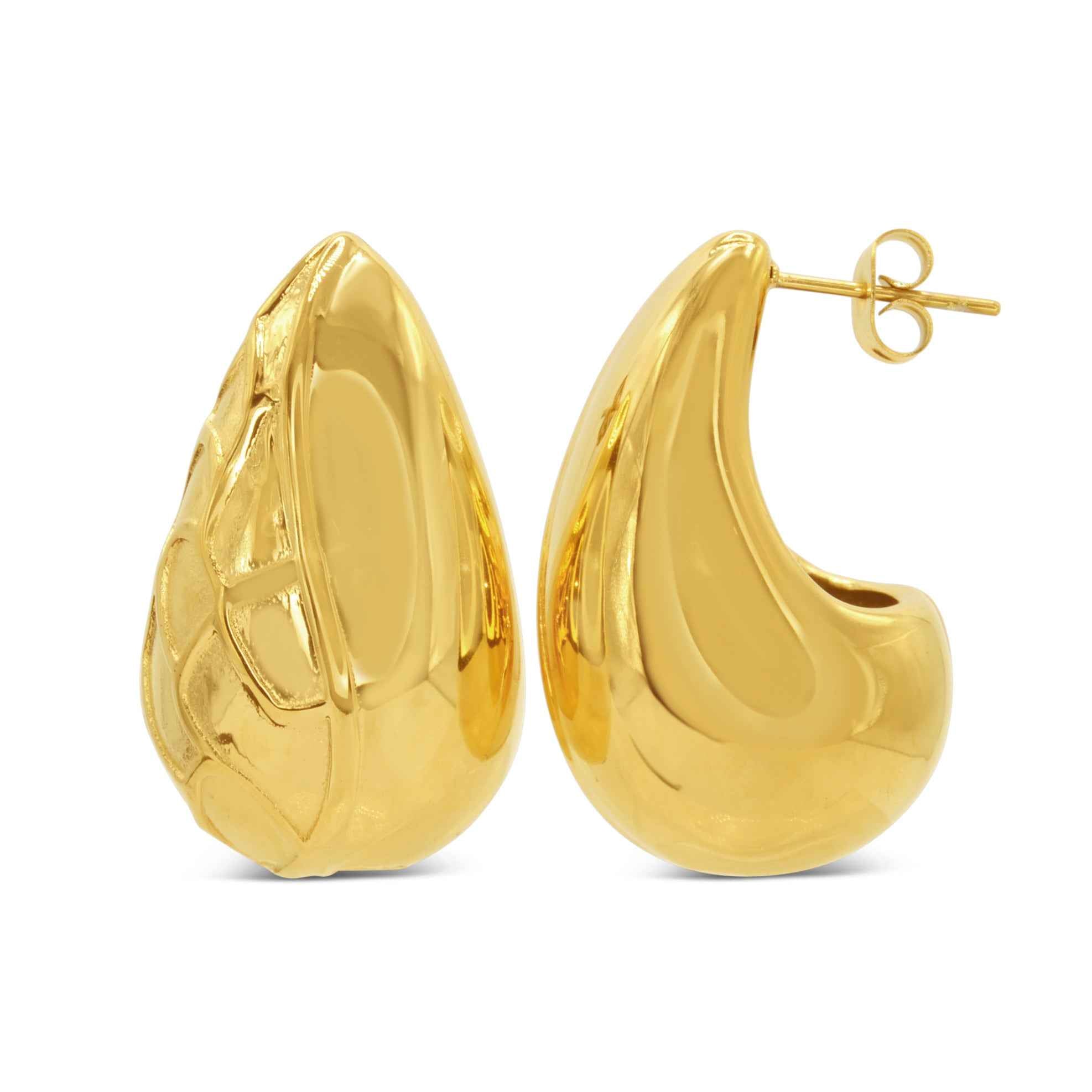 #035 Leo Drops-Ohrringe "Yes, I will" - ARS-ARGENTI- Damen Ohrringe Gold - 925 Sterling Silber - Sexy Tropfen Ohrringe gold 585 – chunky ohrringe gold – pompöse ohrringe – ohrringe statement – damenohrringe - Geschenkbox