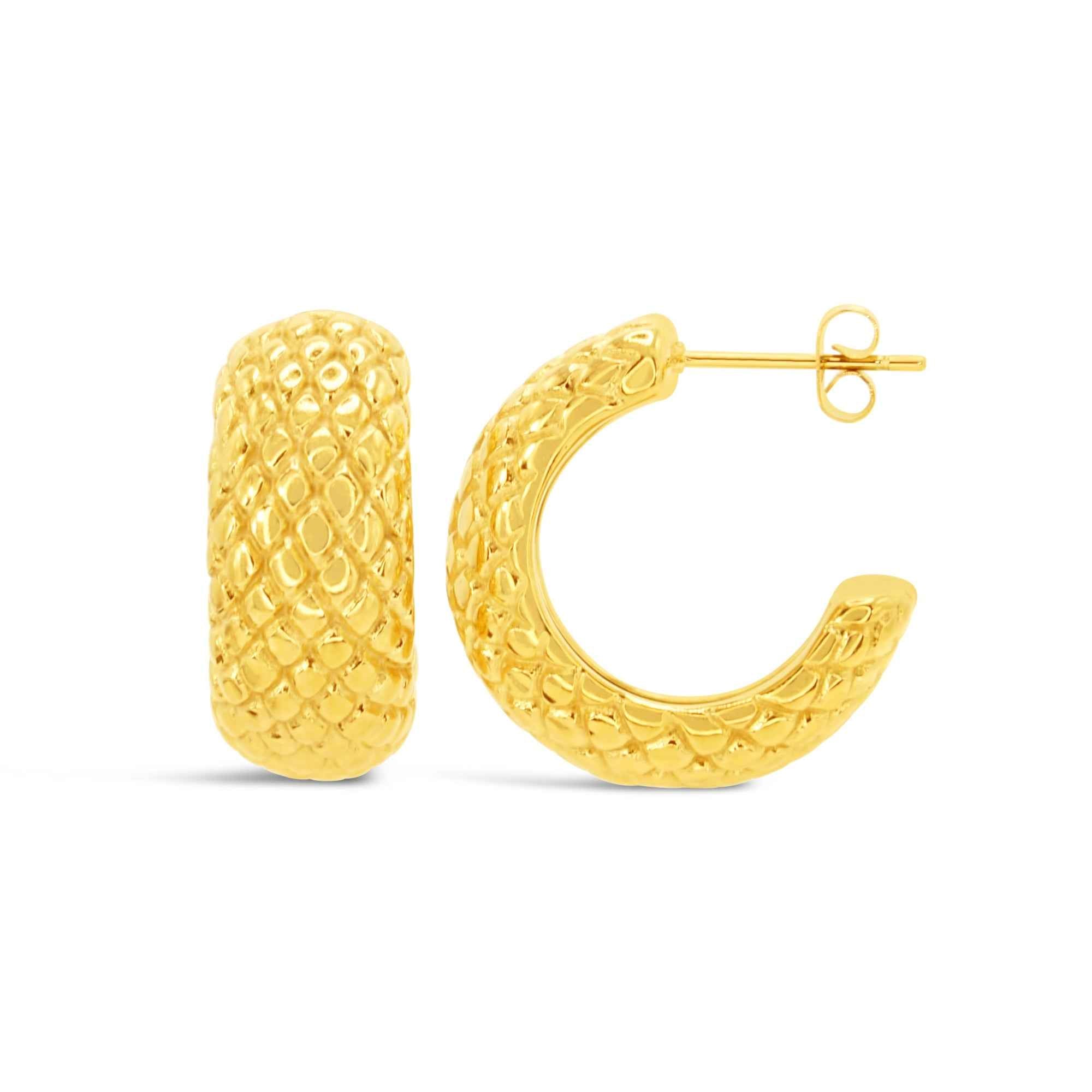 #057 Stylishe Boho-Creolen "Hollywood nights" - ARS-ARGENTI- Damen Ohrringe Gold - 925 Sterling Silber - Sexy Creolen gold 585 – Boho style – boho ohrringe für damen – damenohrringe - Geschenkbox