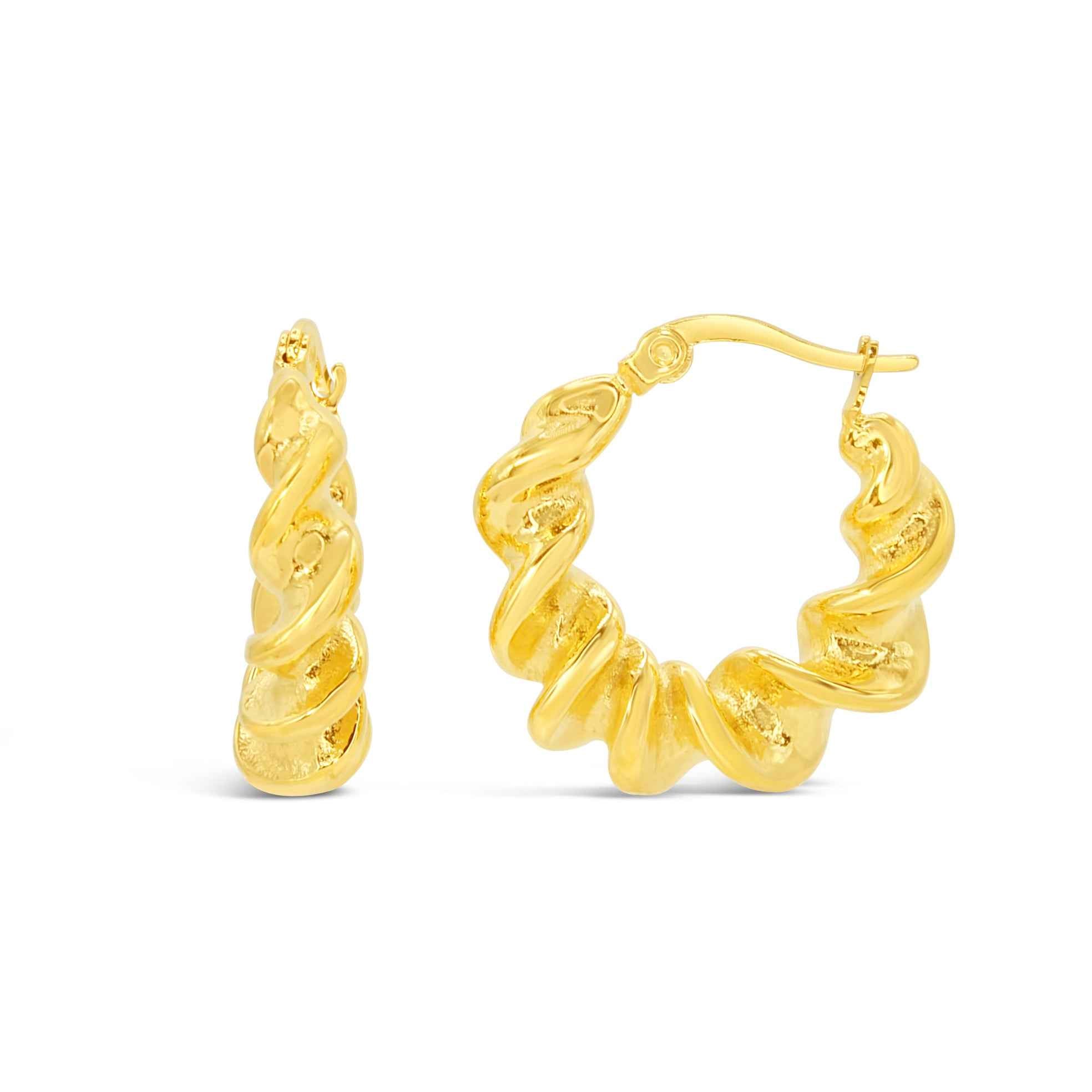 #065 Stylishe Boho-Creolen "Glücksgefühl" - ARS-ARGENTI- Damen Ohrringe Gold - 925 Sterling Silber - Sexy Creolen gold 585 – Boho style – boho ohrringe für damen – damenohrringe - Geschenkbox