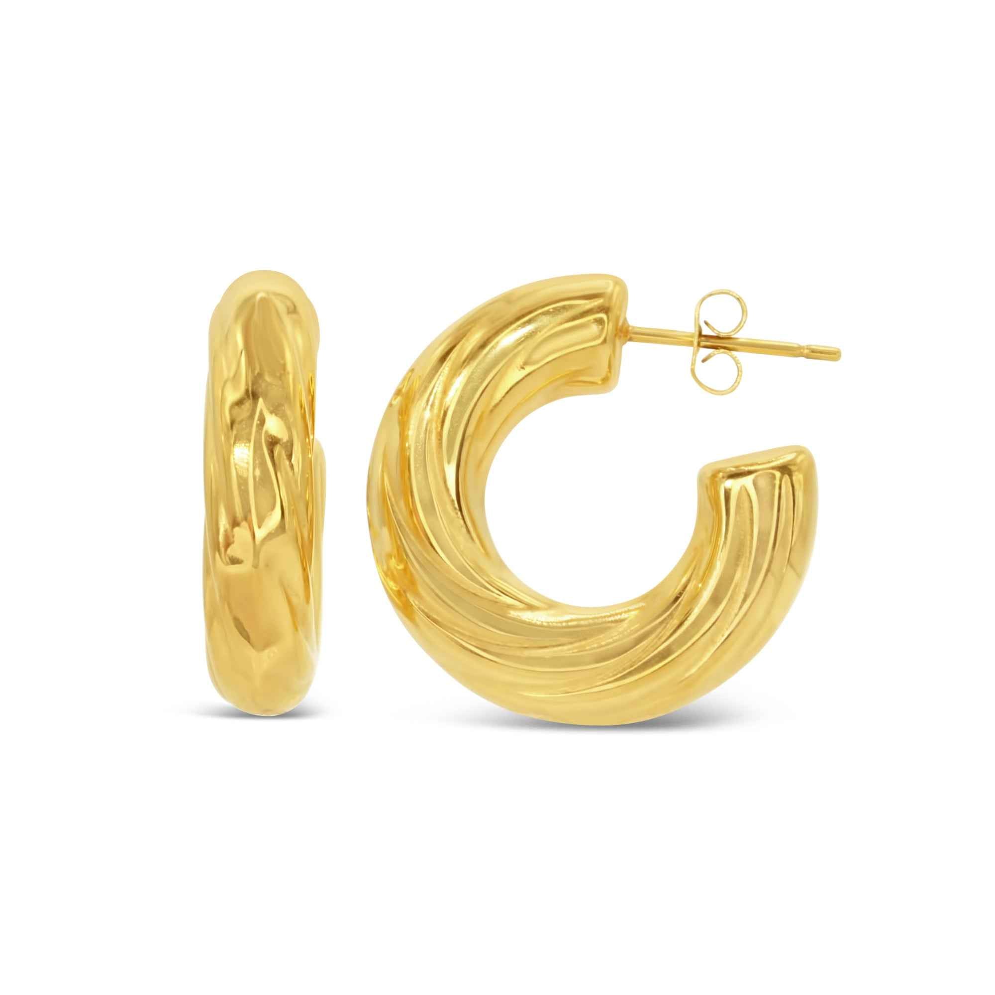 #082 Creolen "HOOP Dreams" - ARS-ARGENTI- Damen Ohrringe Gold - 925 Sterling Silber - Sexy Creolen gold 585 – bestseller – Kreolen – damenohrringe - Geschenkbox