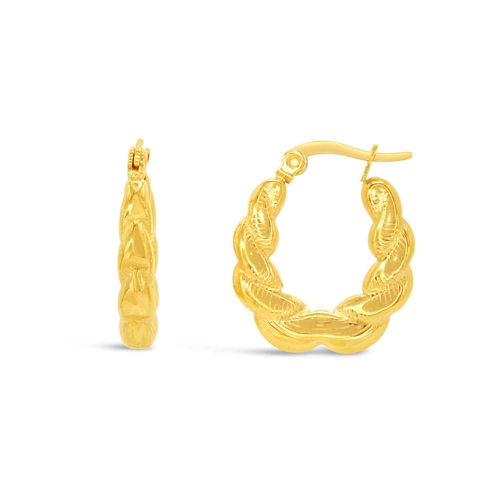 #083 Creolen "Swing & Bling" - ARS-ARGENTI- Damen Ohrringe Gold - 925 Sterling Silber - Sexy Creolen gold 585 – bestseller – Kreolen – damenohrringe - Geschenkbox