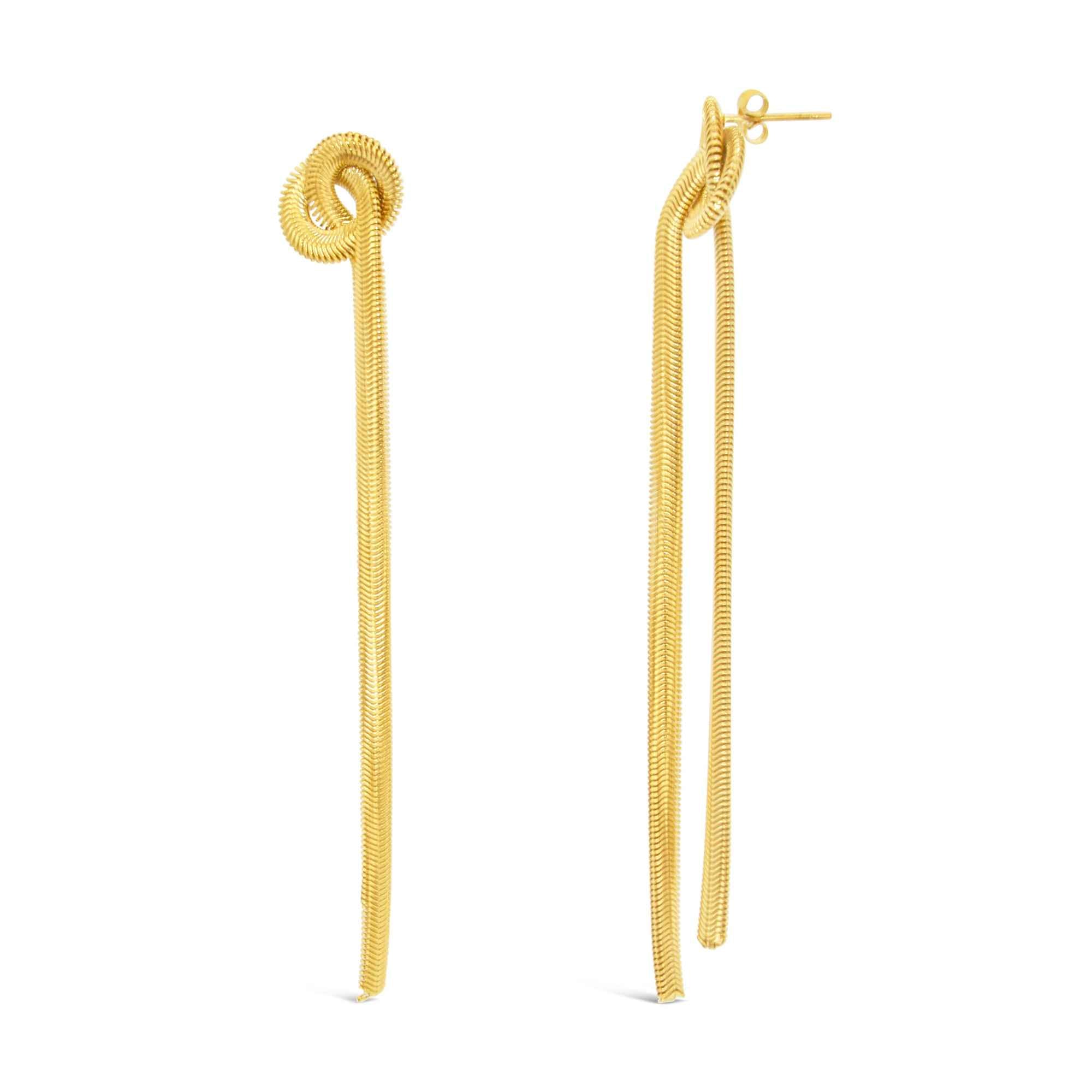 #094 Glamouröse Ohrhänger "Gordian Knots" - ARS-ARGENTI- Damen Ohrringe Gold - 925 Sterling Silber – Ohrhänger - Sexy Ohrhänger gold 585 – bestseller – Trend – Hängeohrringe – damenohrringe - Geschenkbox