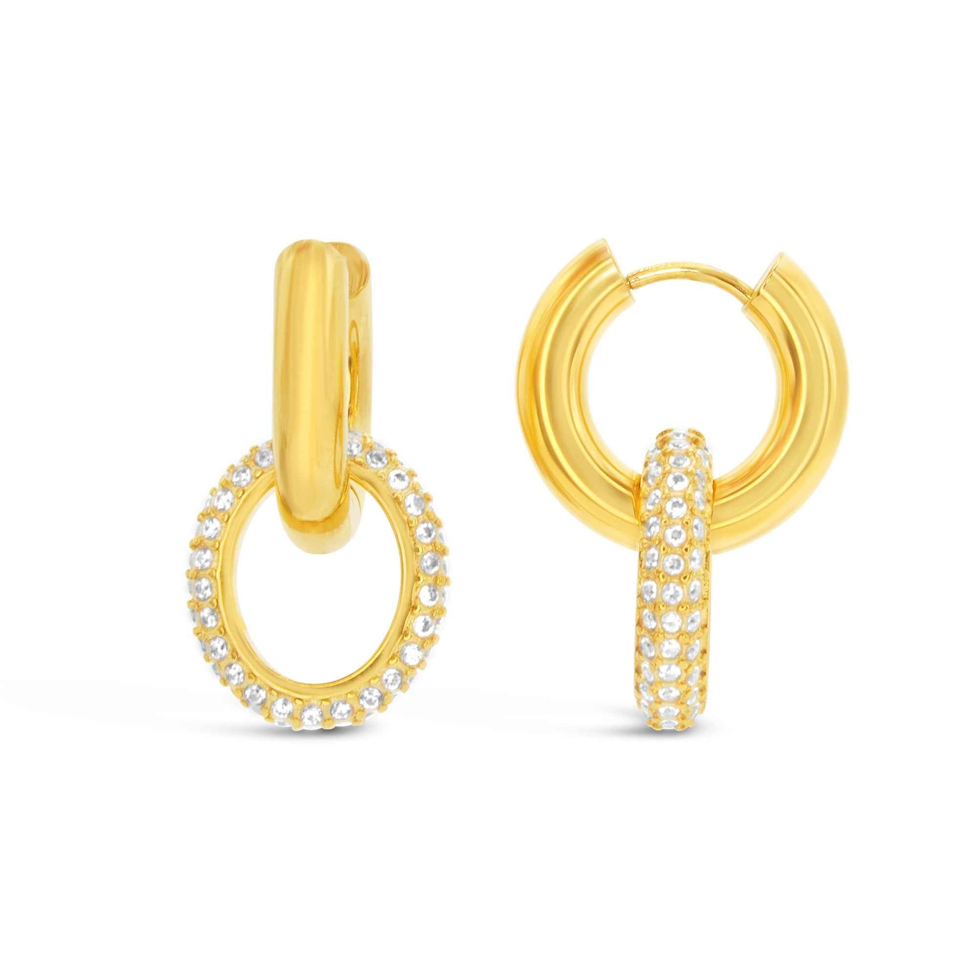 #096 Glamour-Ohrringe "ear blingzillas" - ARS-ARGENTI- Damen Ohrringe Gold - 925 Sterling Silber - Sexy Ohrringe gold 585 – bestseller – bling-bling – glamouröse Ohrringe – Sinnliche Ohrringe – damenohrringe - Geschenkbox