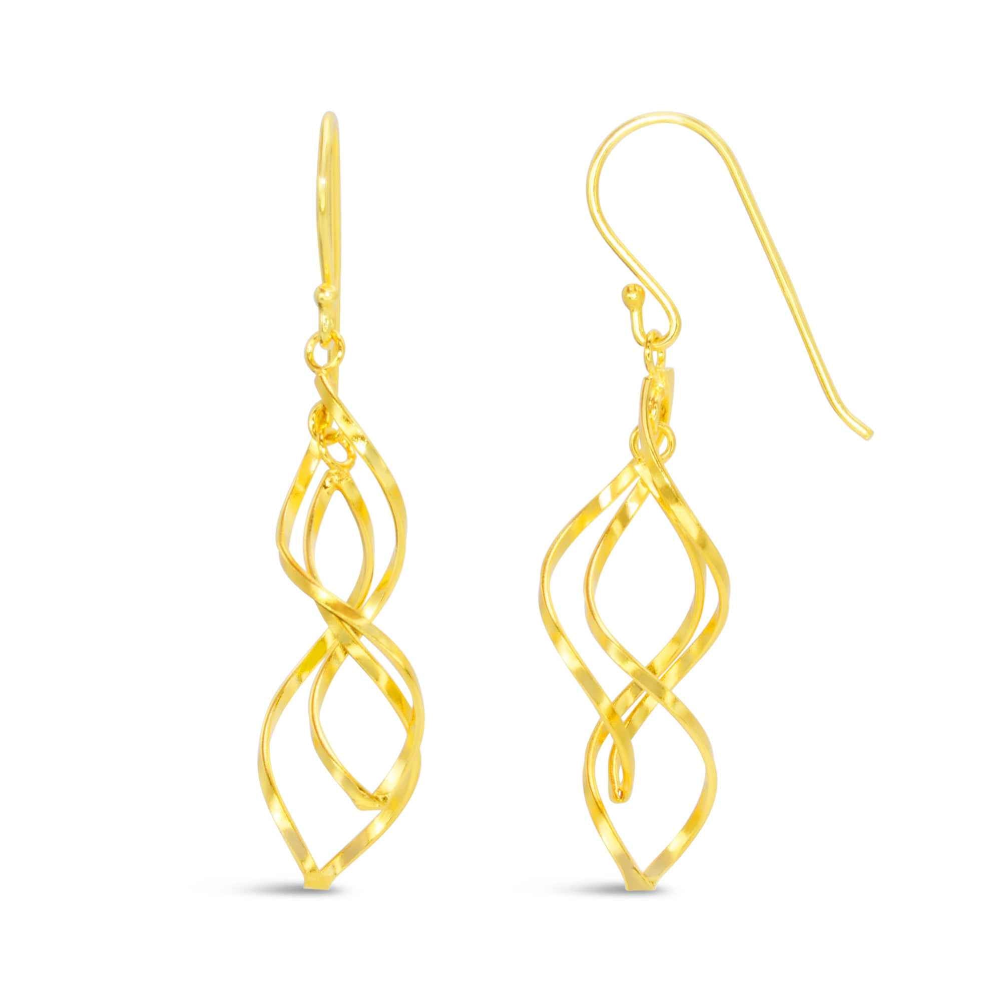 #124 Luxuriöse Ohrhänger "Gatsby II" - ARS-ARGENTI- Damen Ohrringe Gold - 925 Sterling Silber – Ohrhänger - Sexy Ohrhänger gold 585 – bestseller – Trend – Hängeohrringe – damenohrringe - Geschenkbox