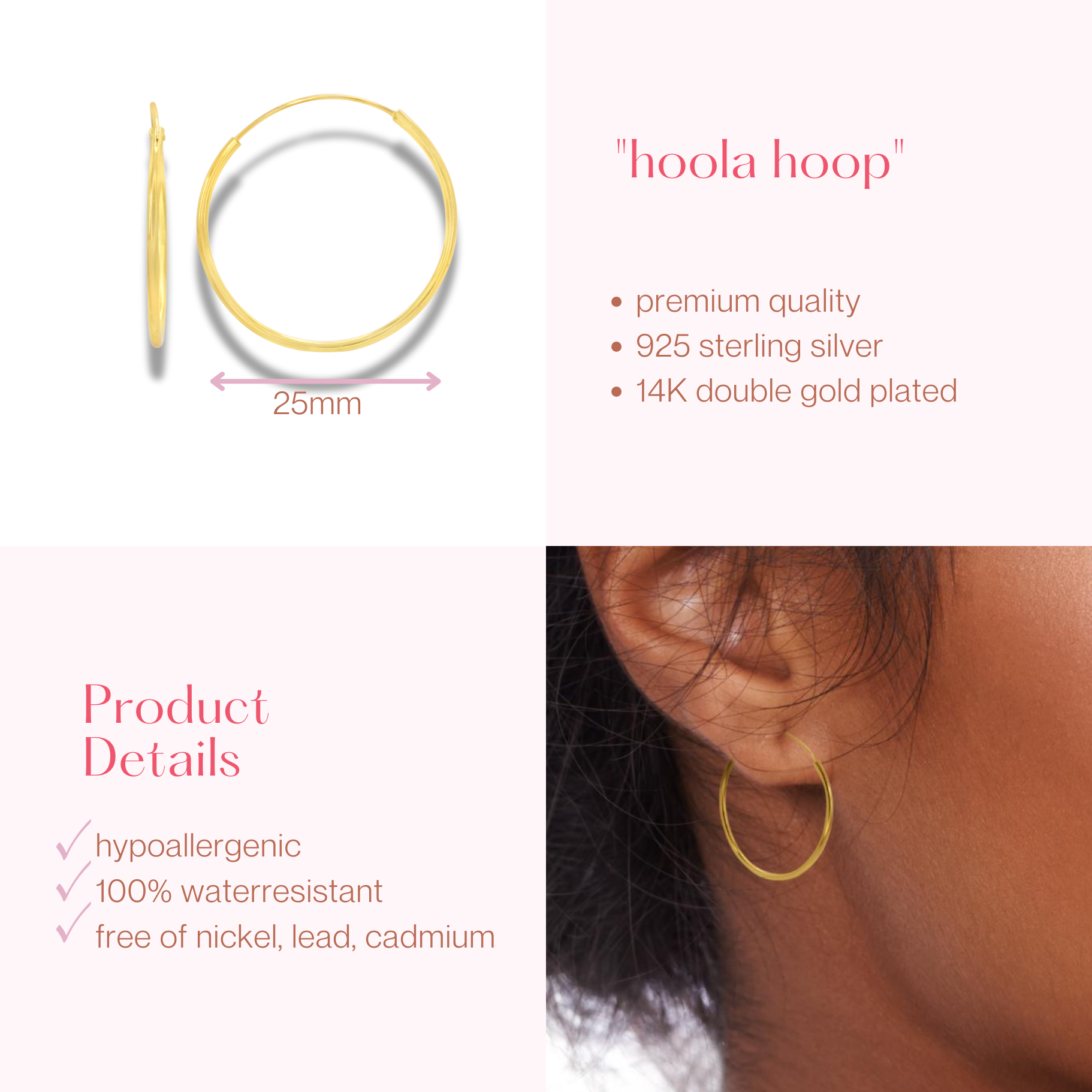 #001 Edle Creolen "hoola hoop"