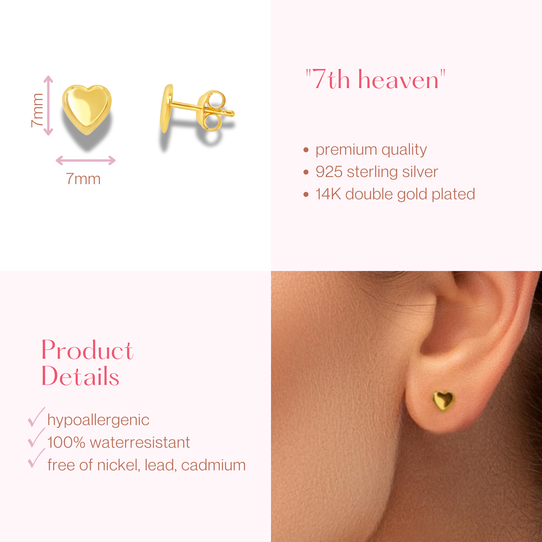 #010 Feiner Ohrstecker "7th heaven"