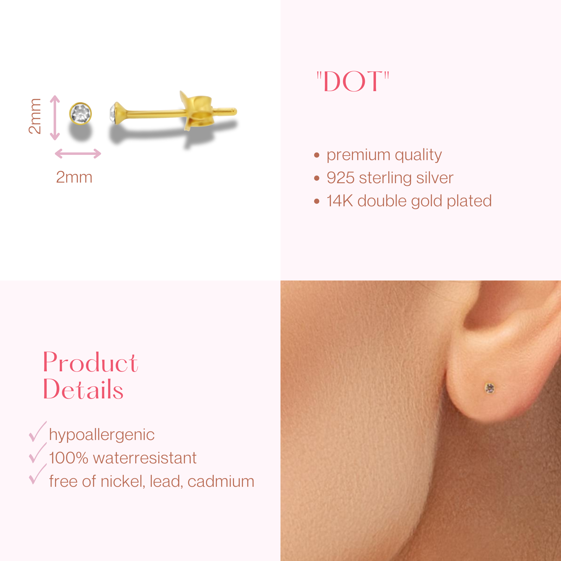 #015 Edle Ohrstecker "DOT"