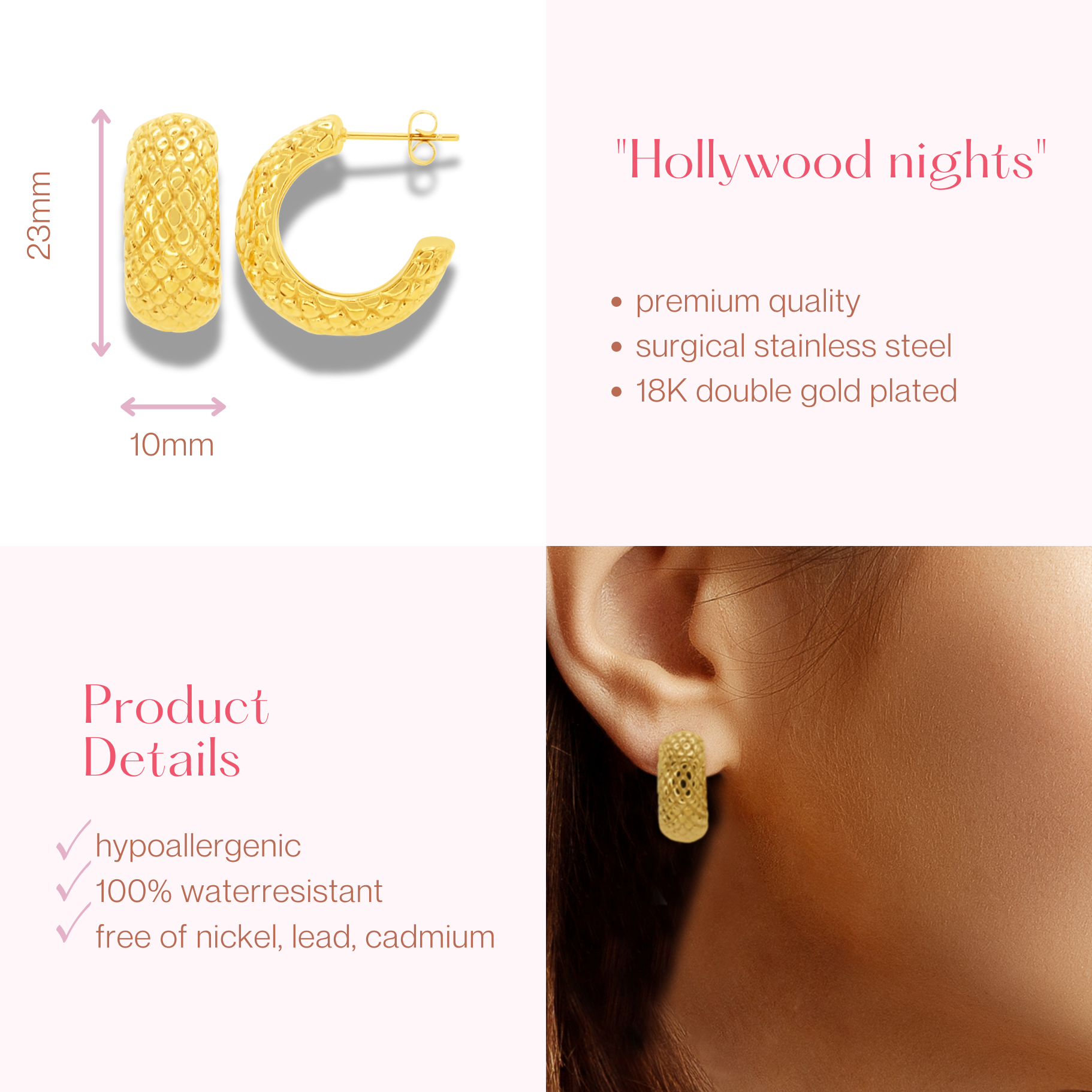 #057 Stylishe Boho-Creolen "Hollywood nights"