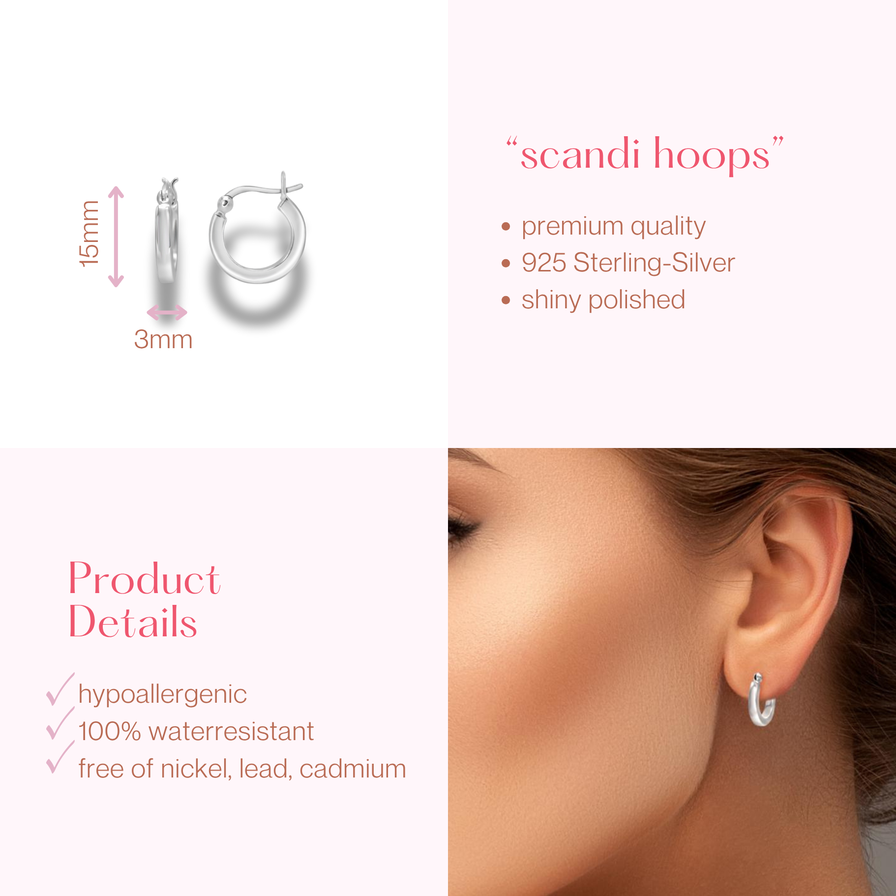 #148 Minimalistische Creolen "Scandi Hoops"