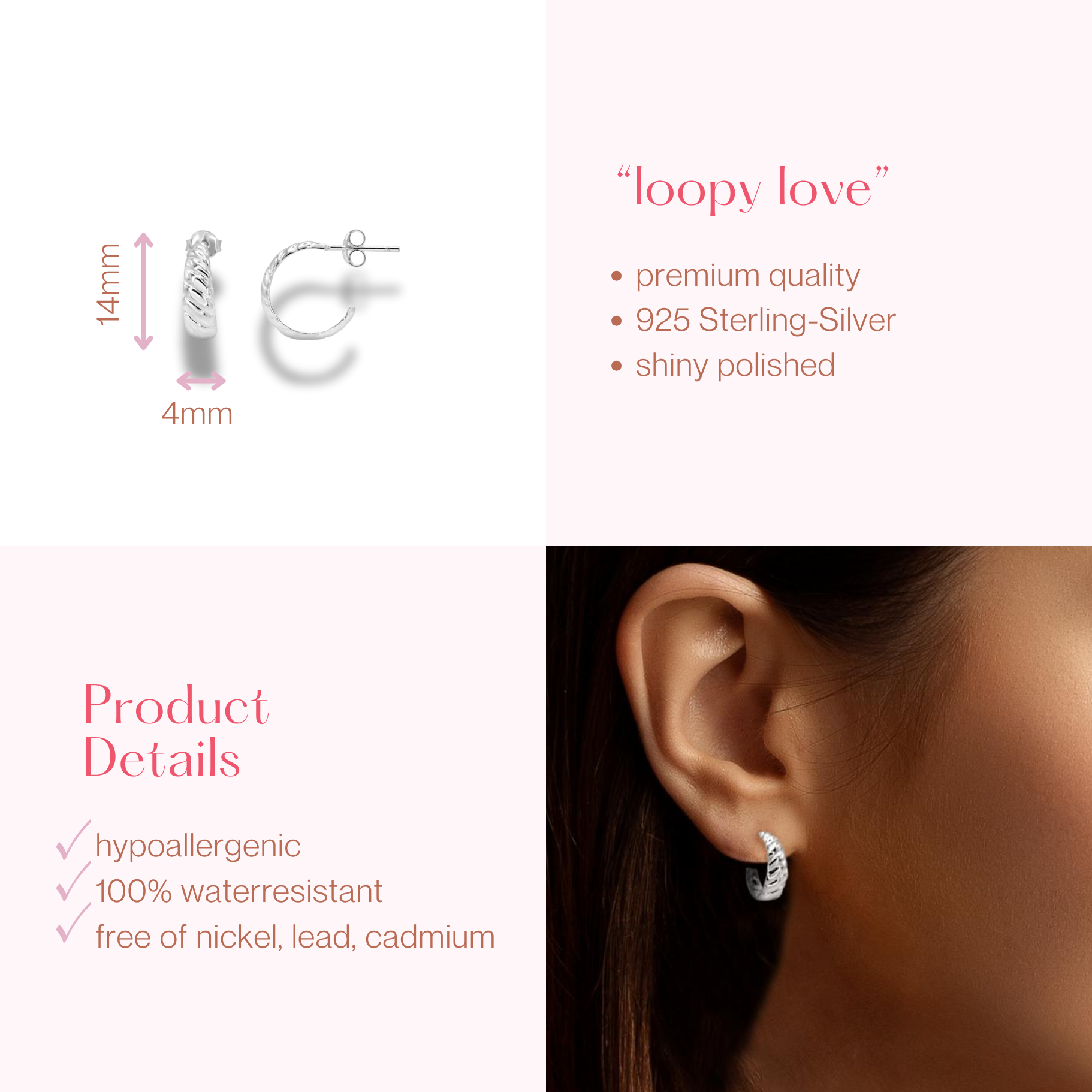 #152 Anmutige Creolen "Loopy Love"