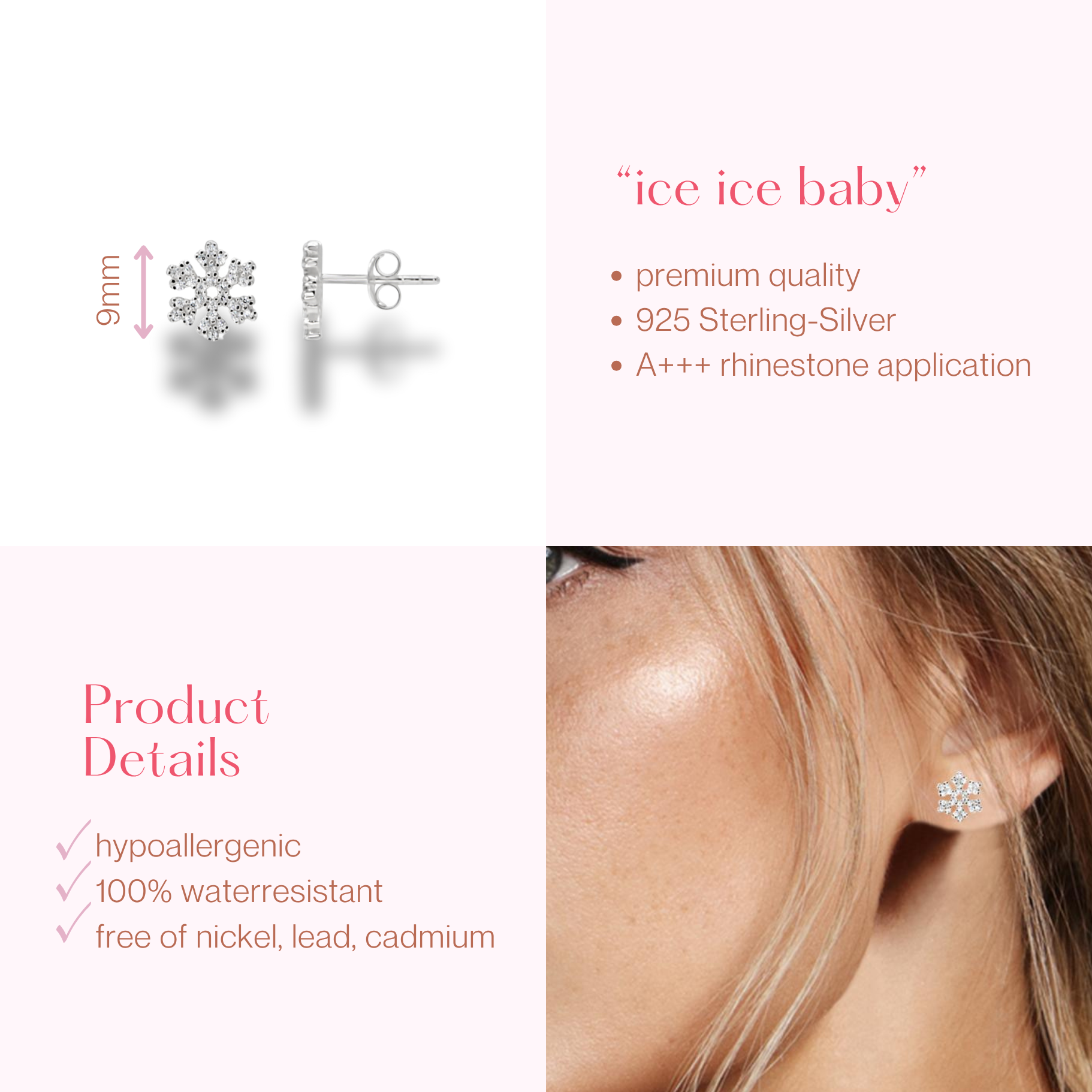 #158 Ohrstecker "Ice Ice Baby"