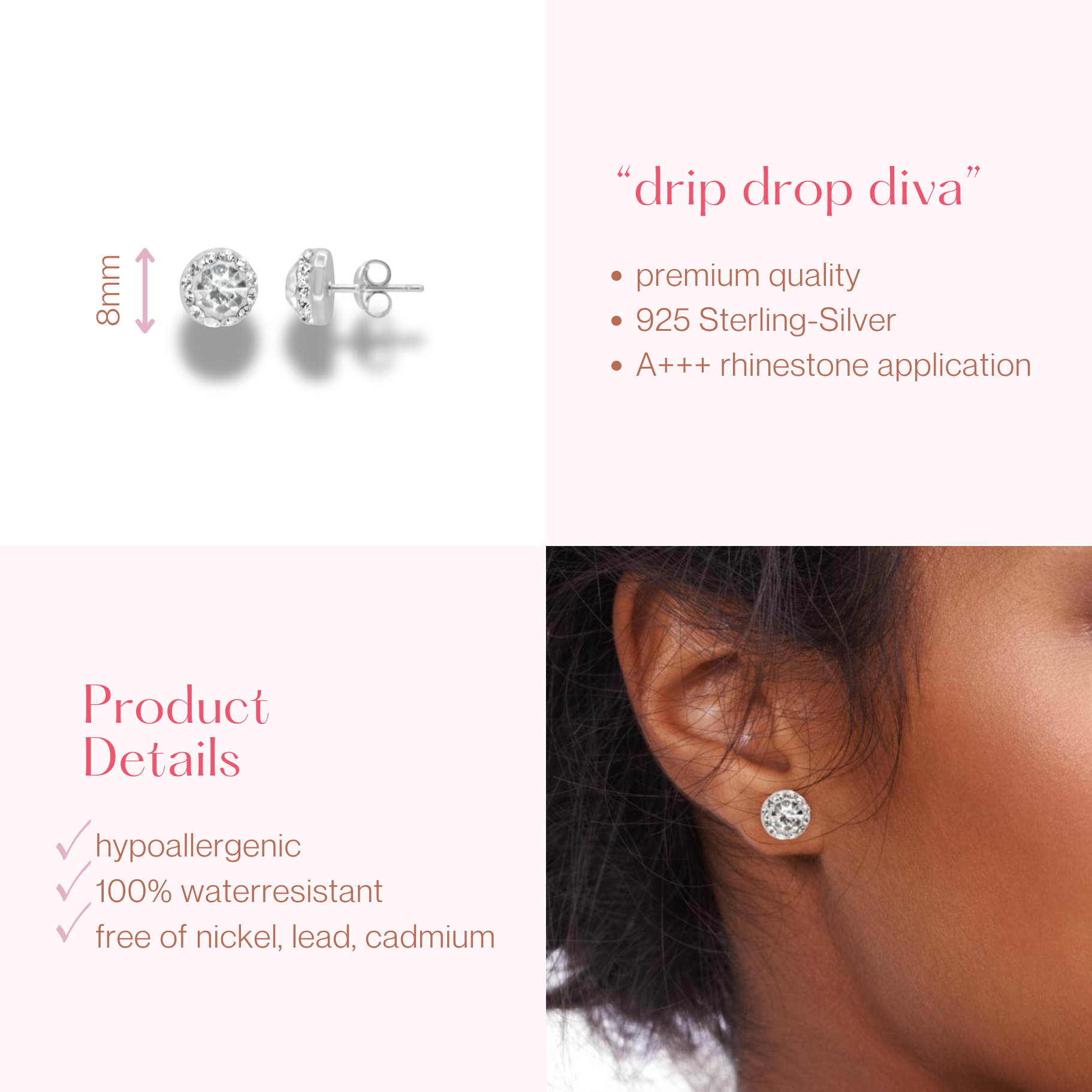 #164 Bling - Ohrstecker "Drip Drop Diva"