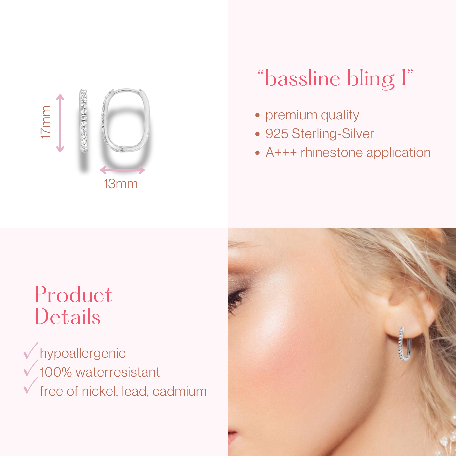 #170 Glamouröse Oval-Creolen "Bassline Bling I"