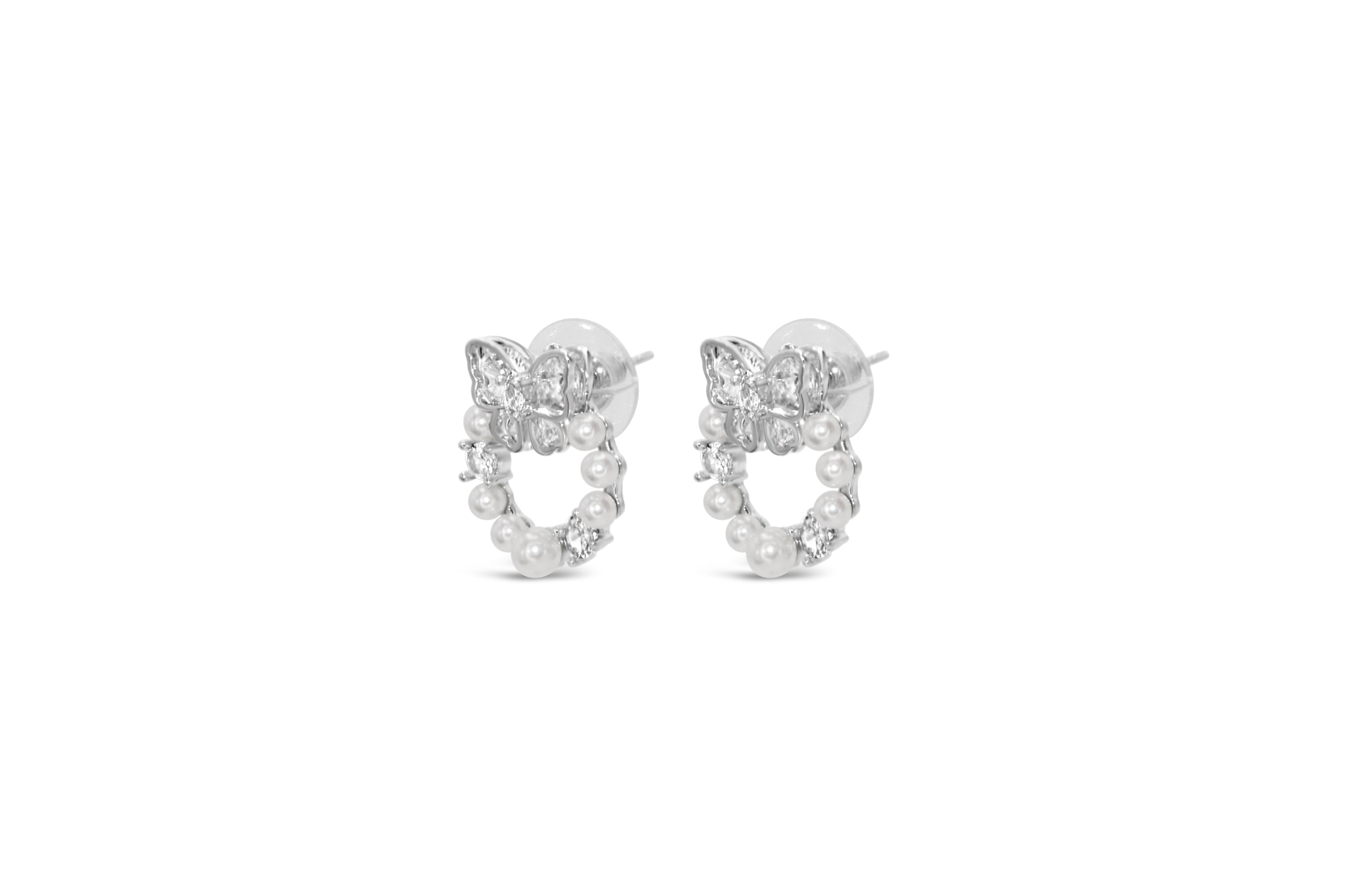 #182 Romantische Perlen - Ohrstecker "Butterfly Babe"