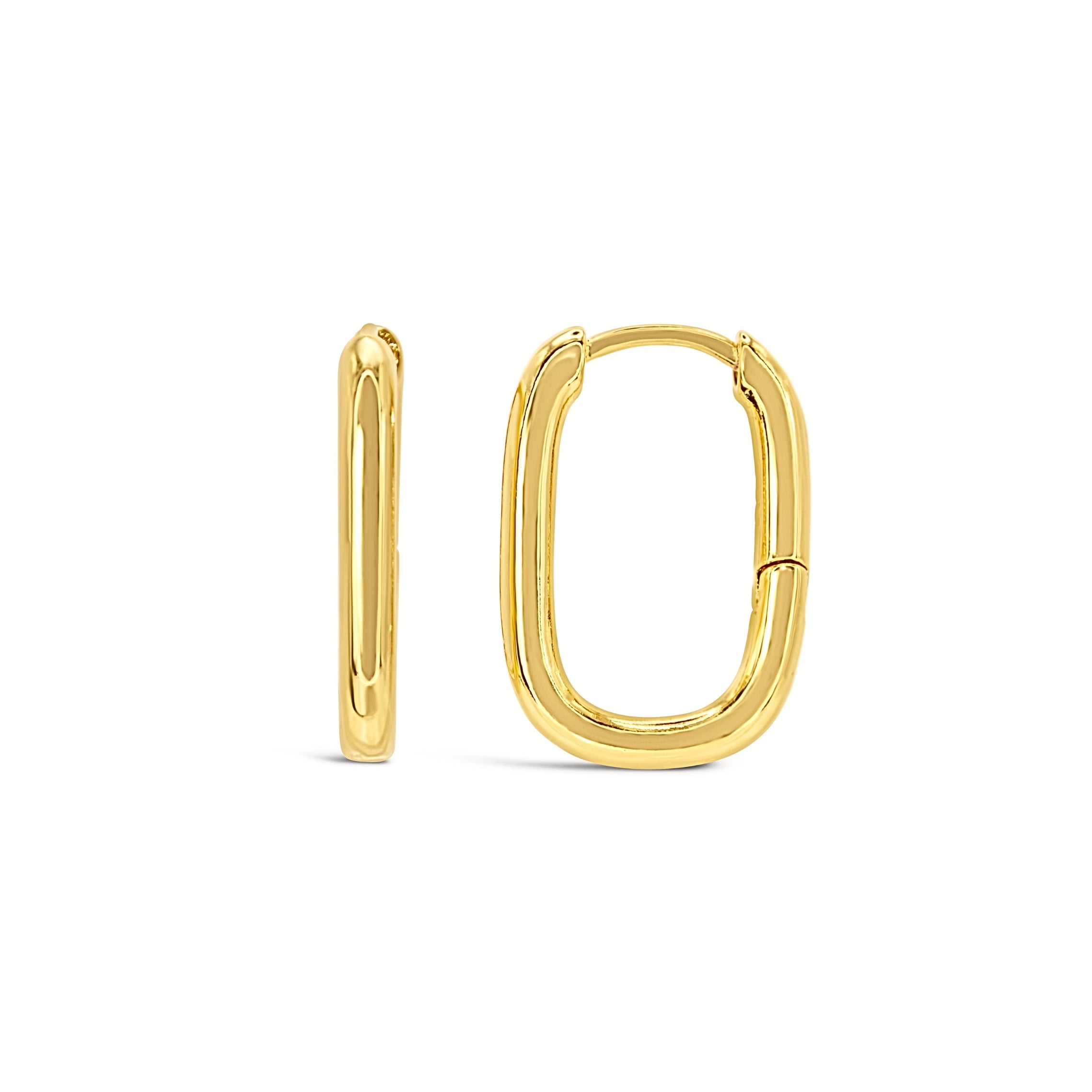 #190 Creolen-Ohrringe "Uptown U" - ARS-ARGENTI - Damen Ohrringe Gold - 925 Sterling Silber - Sexy Creolen gold 585 – bestseller – Kreolen – damenohrringe - Geschenkbox